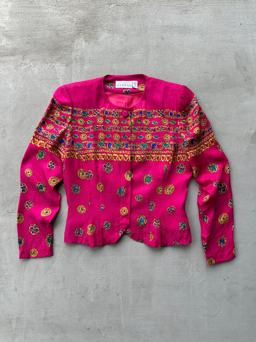 Adrianna Pappél Silk Gemstones Jacket