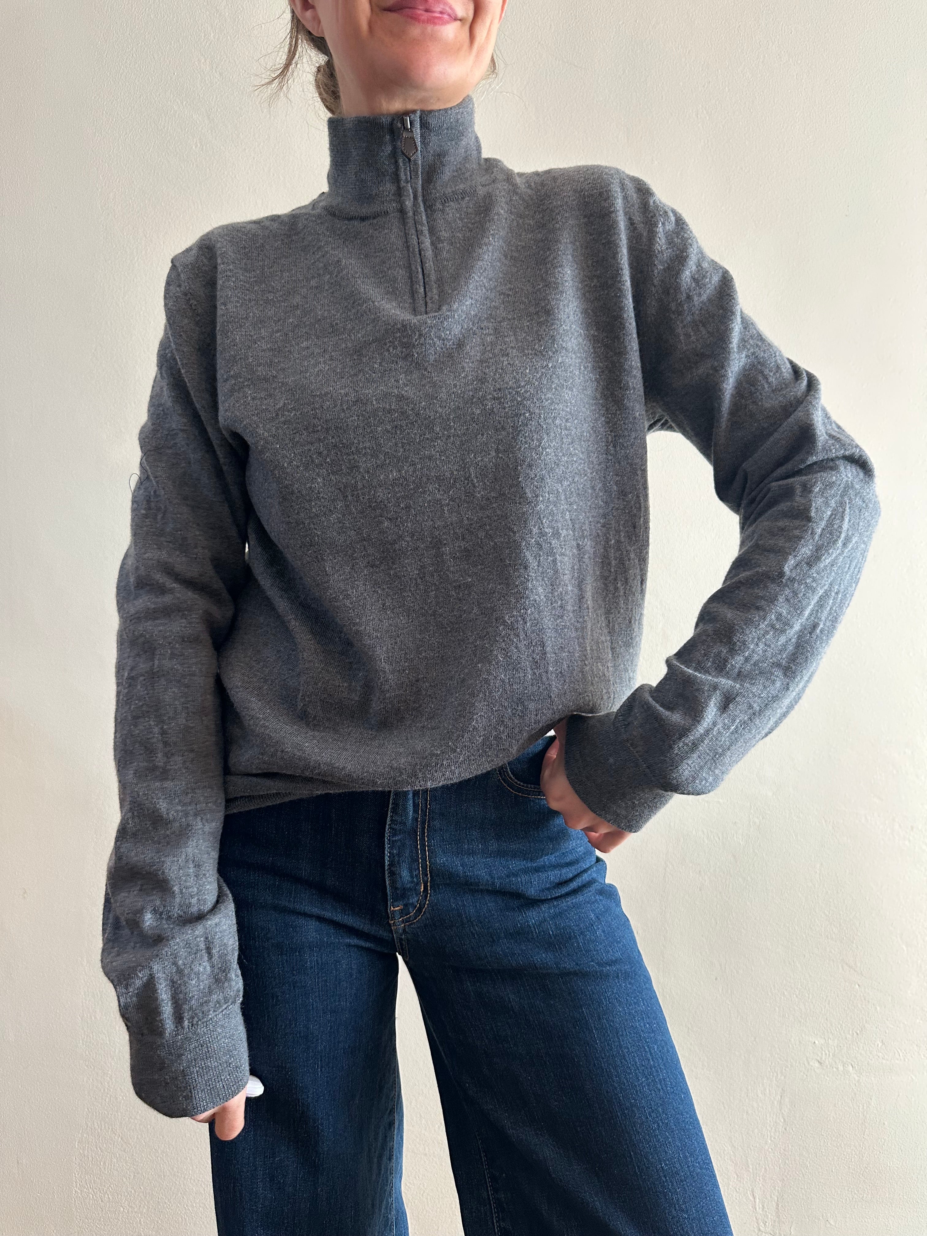 Bloomingdale’s Merino Wool Quarter Zip Sweater