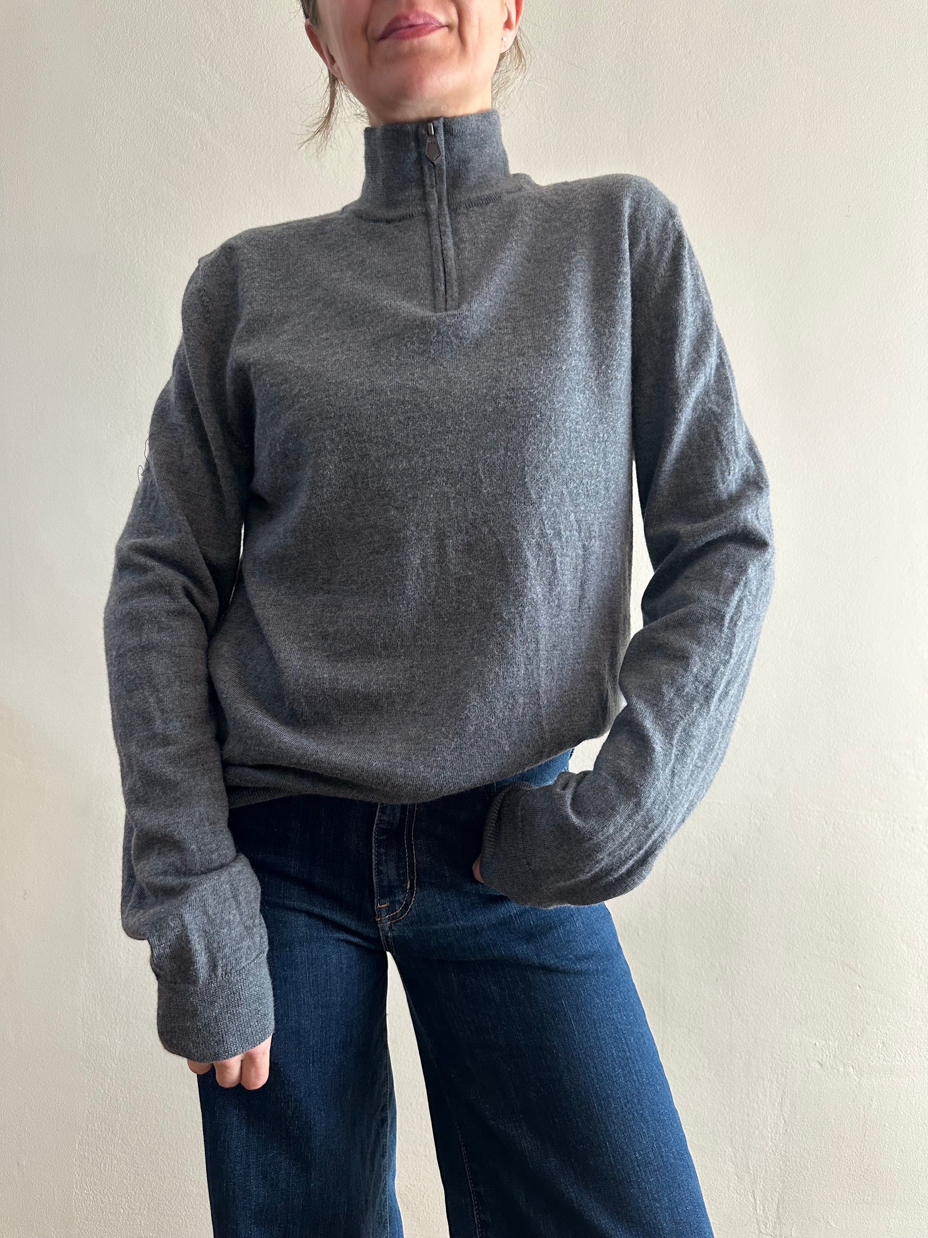 Bloomingdale’s Merino Wool Quarter Zip Sweater