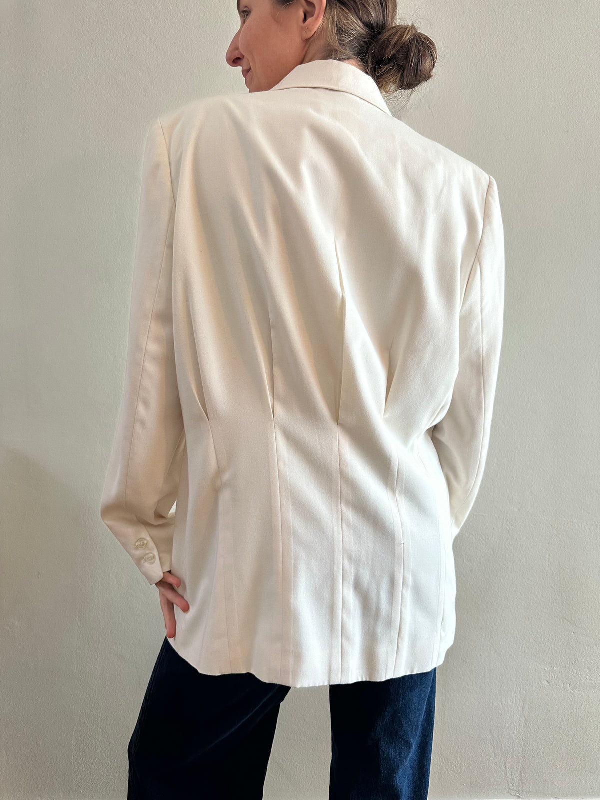 Cream Tailored Blazer