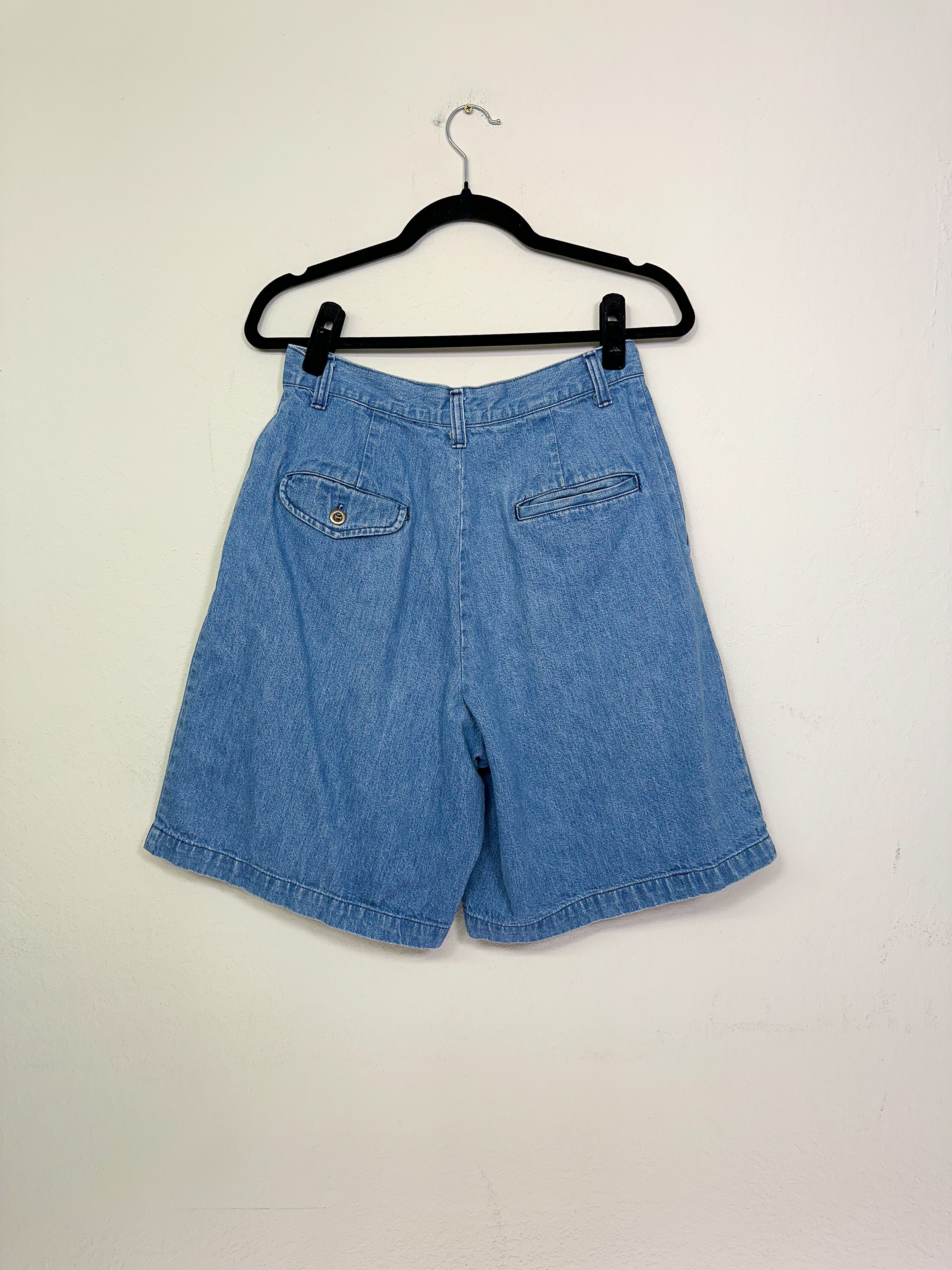 Ralph Lauren Pleated Denim Shorts