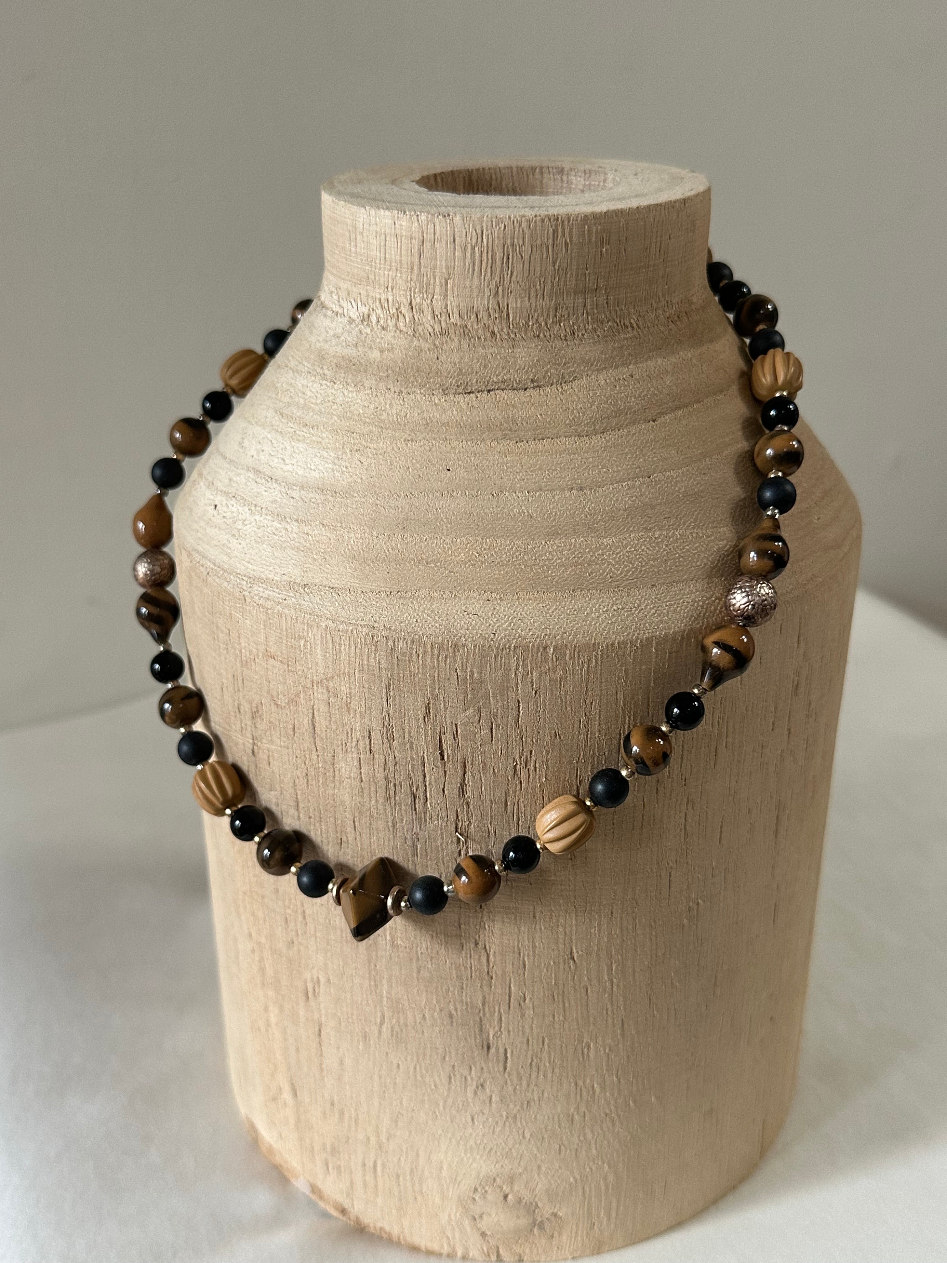 Wood & Bead Necklace