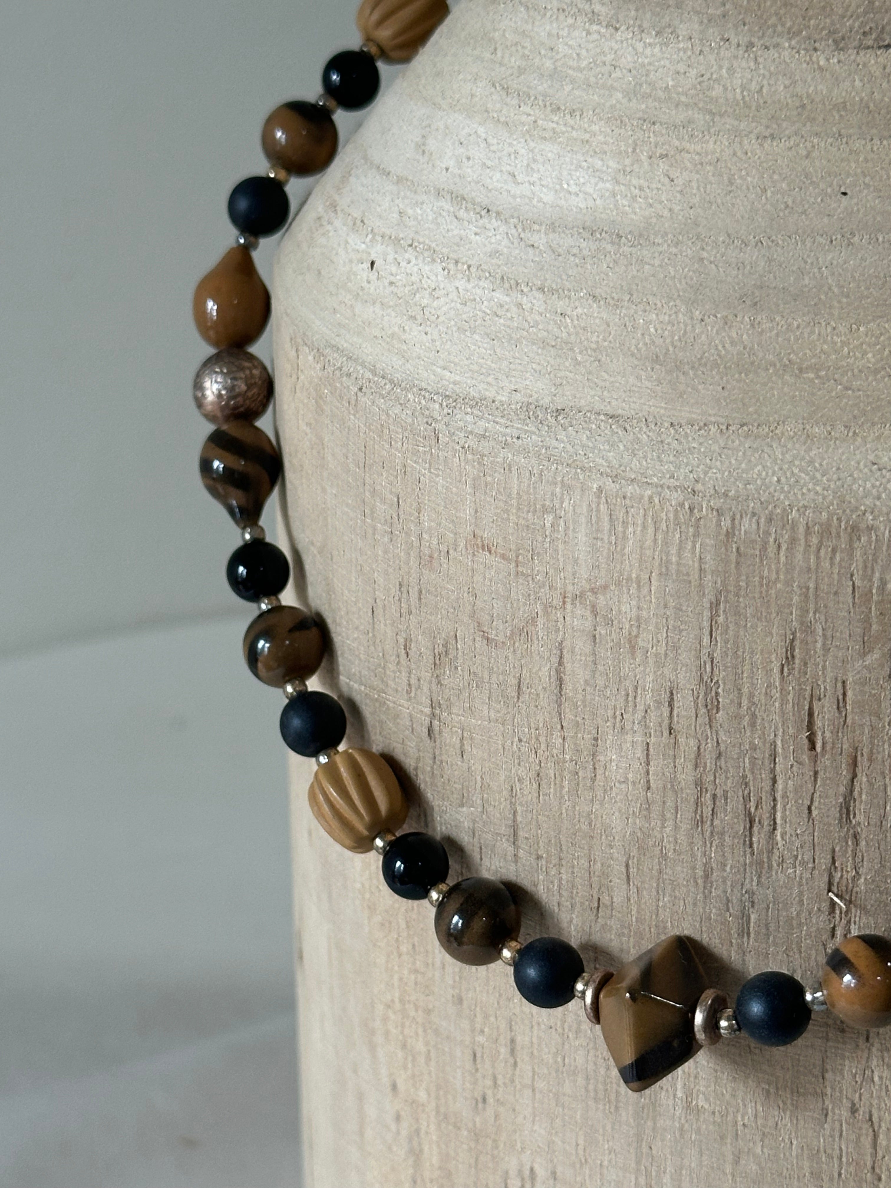 Wood & Bead Necklace