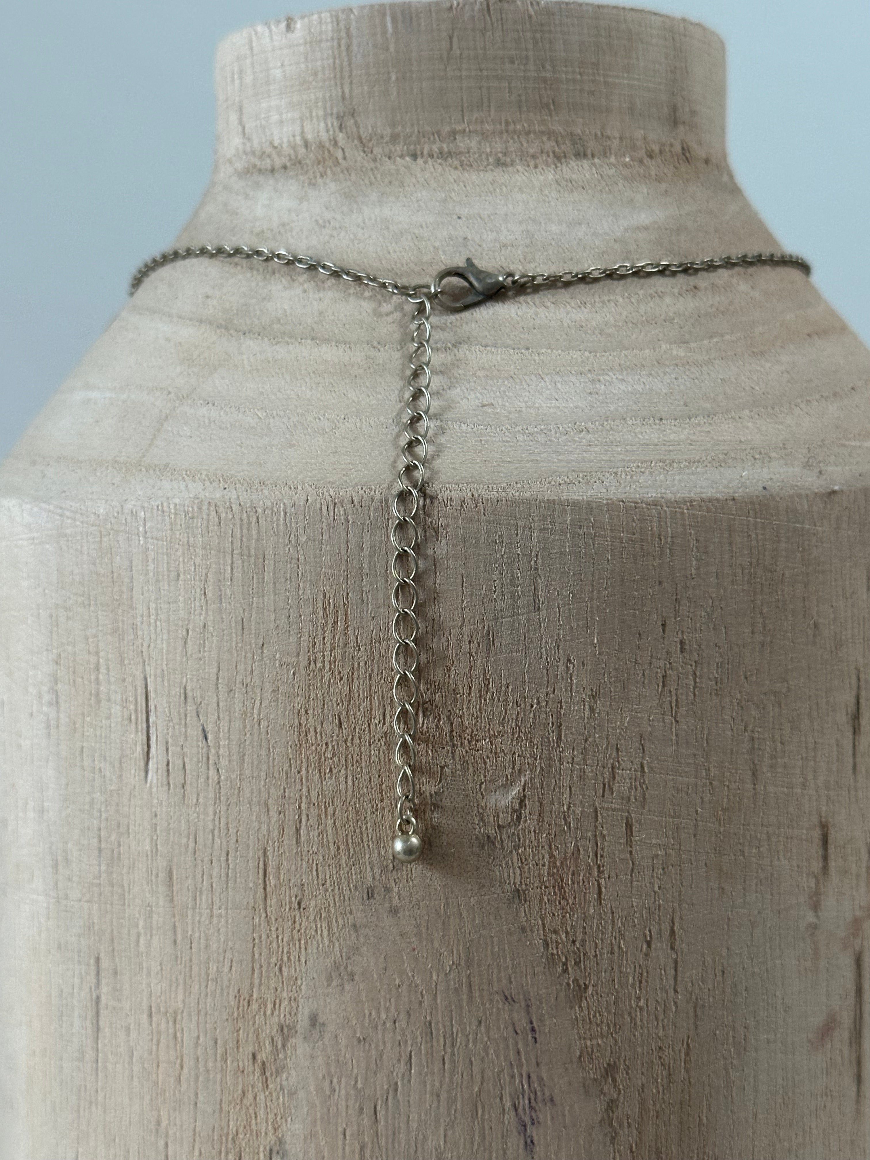 Animal Print Pony Hair Pendant Necklace