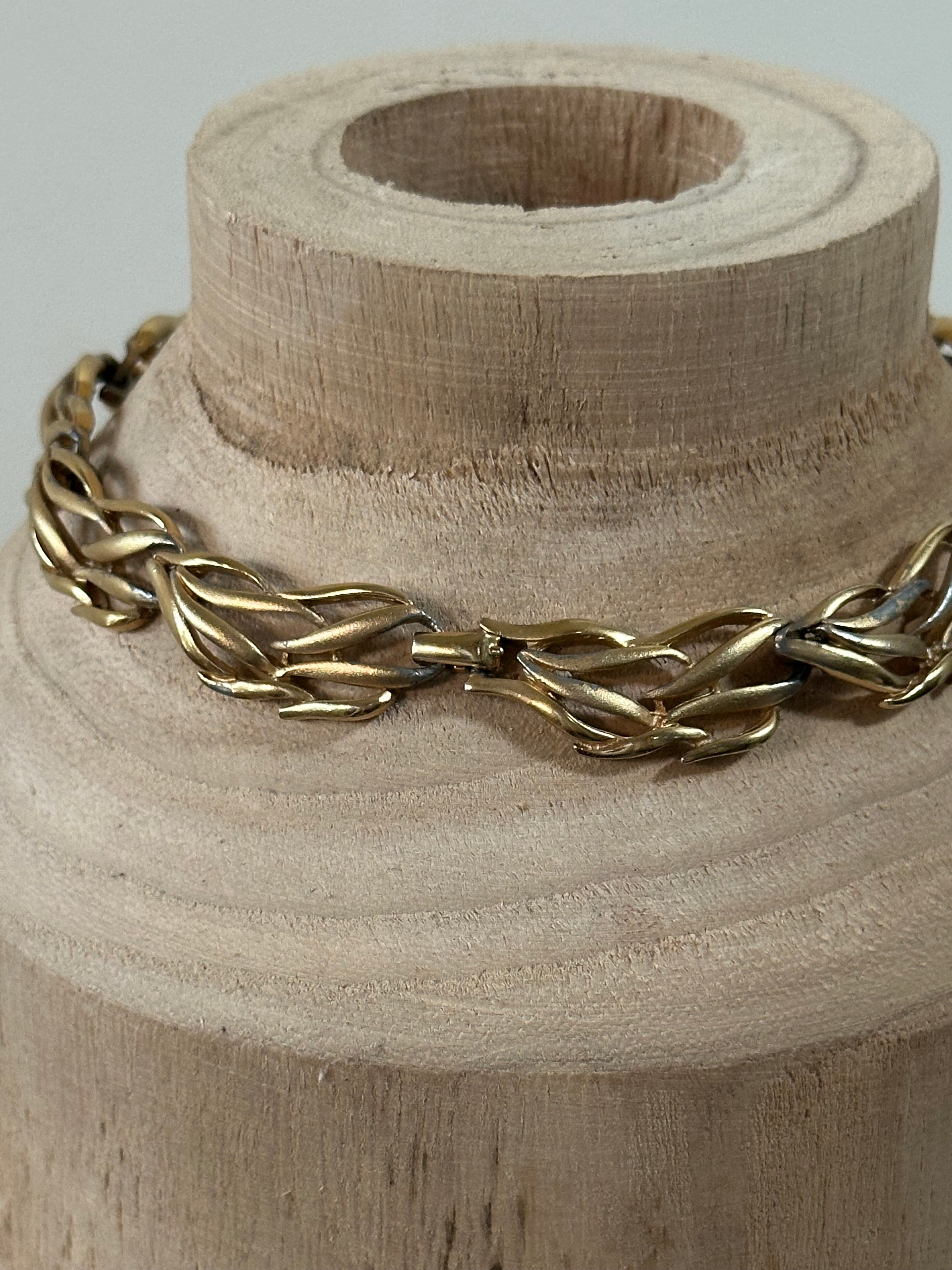 Napier Sculptural Gold Link Necklace