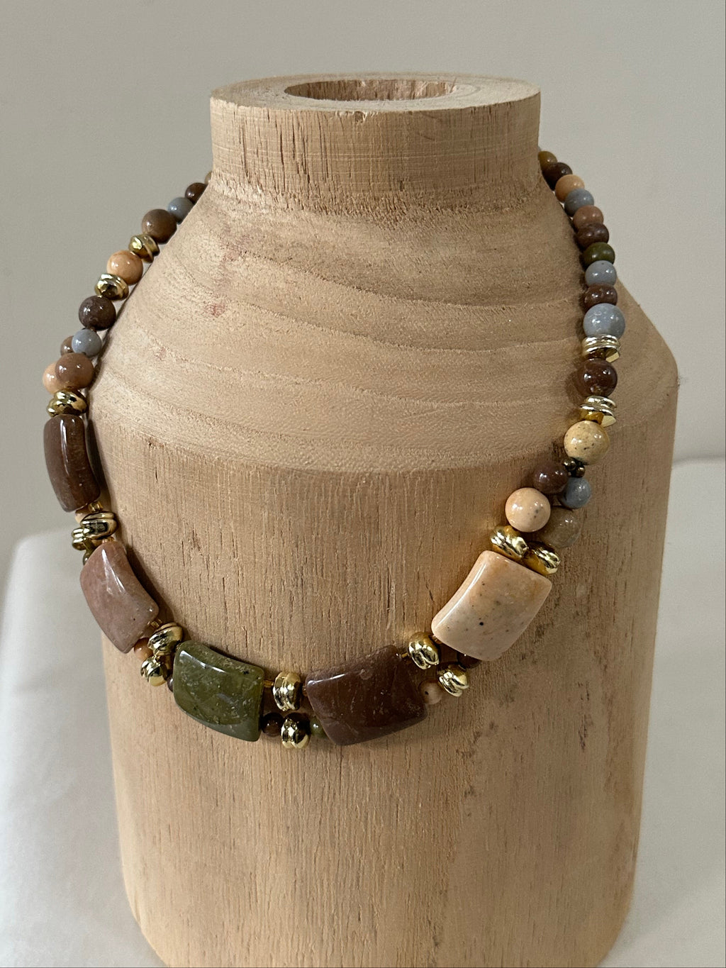 Earthtone Chunky Bead Necklace