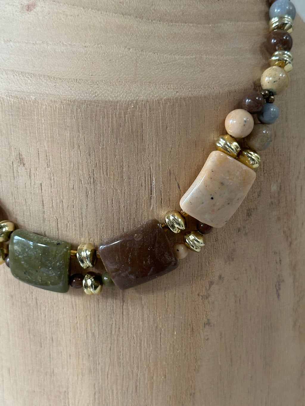 Earthtone Chunky Bead Necklace