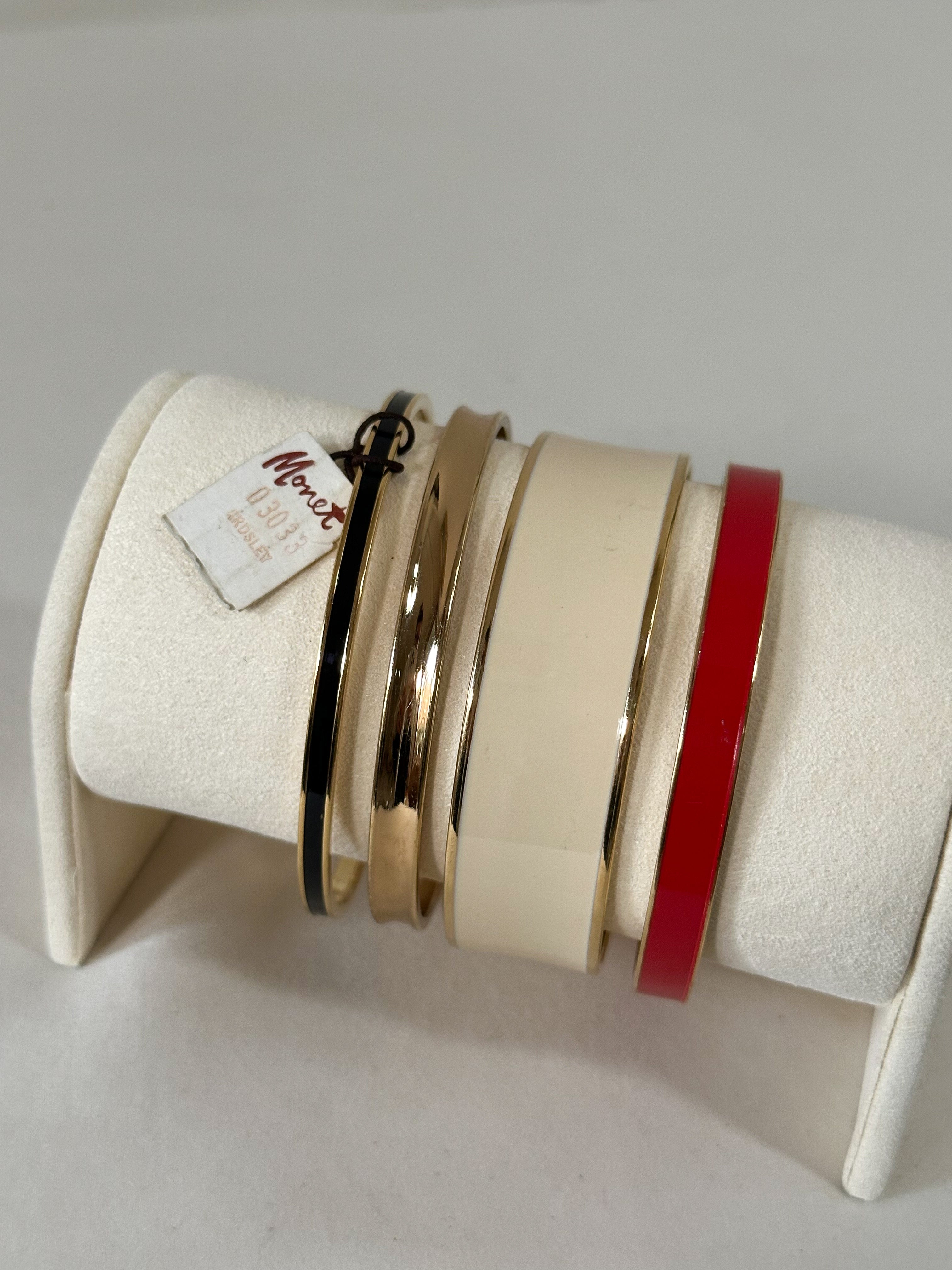 Monet Stacked Enamel Bangle Set