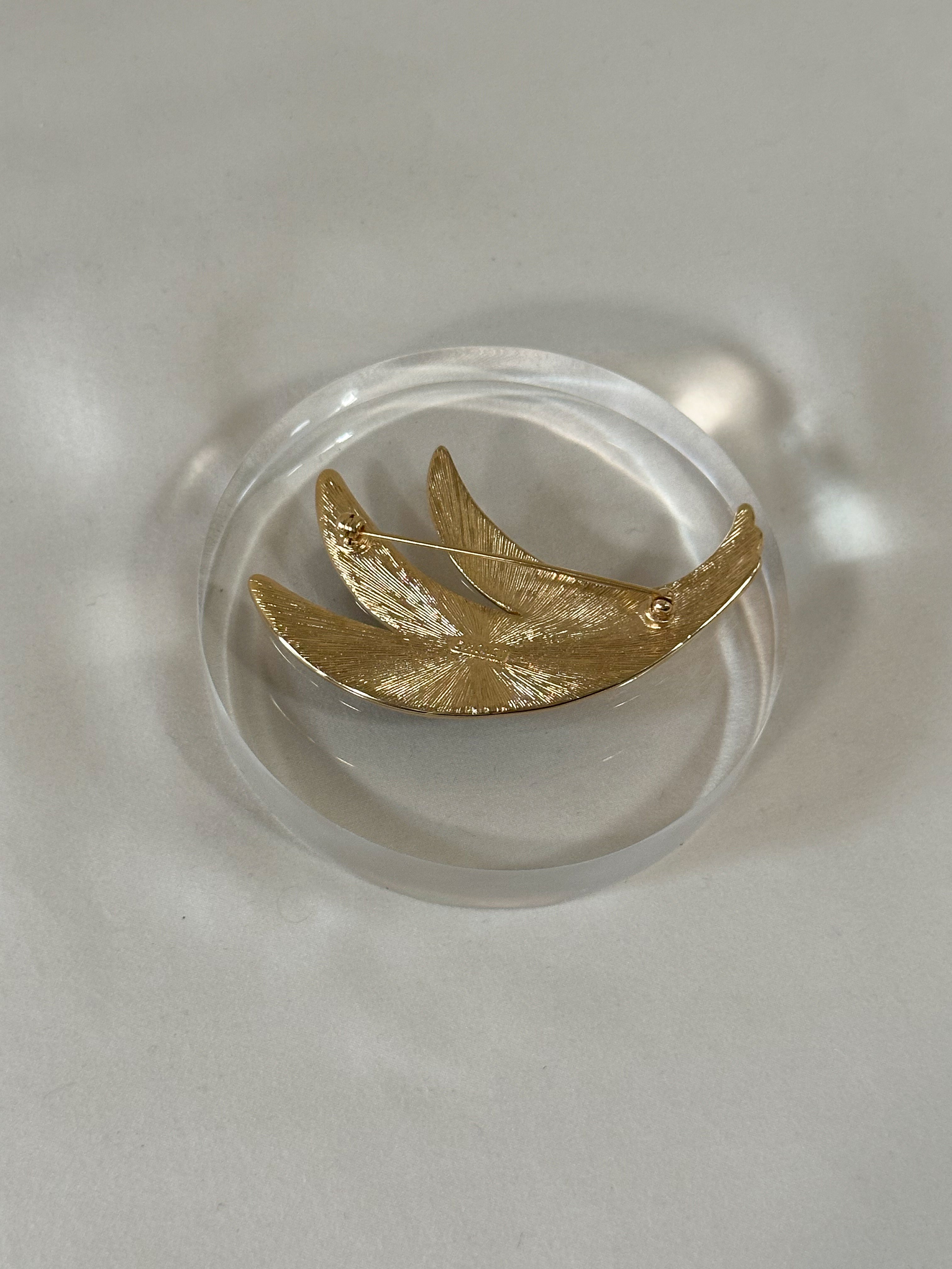 Monet Enamel Triple Arc Brooch