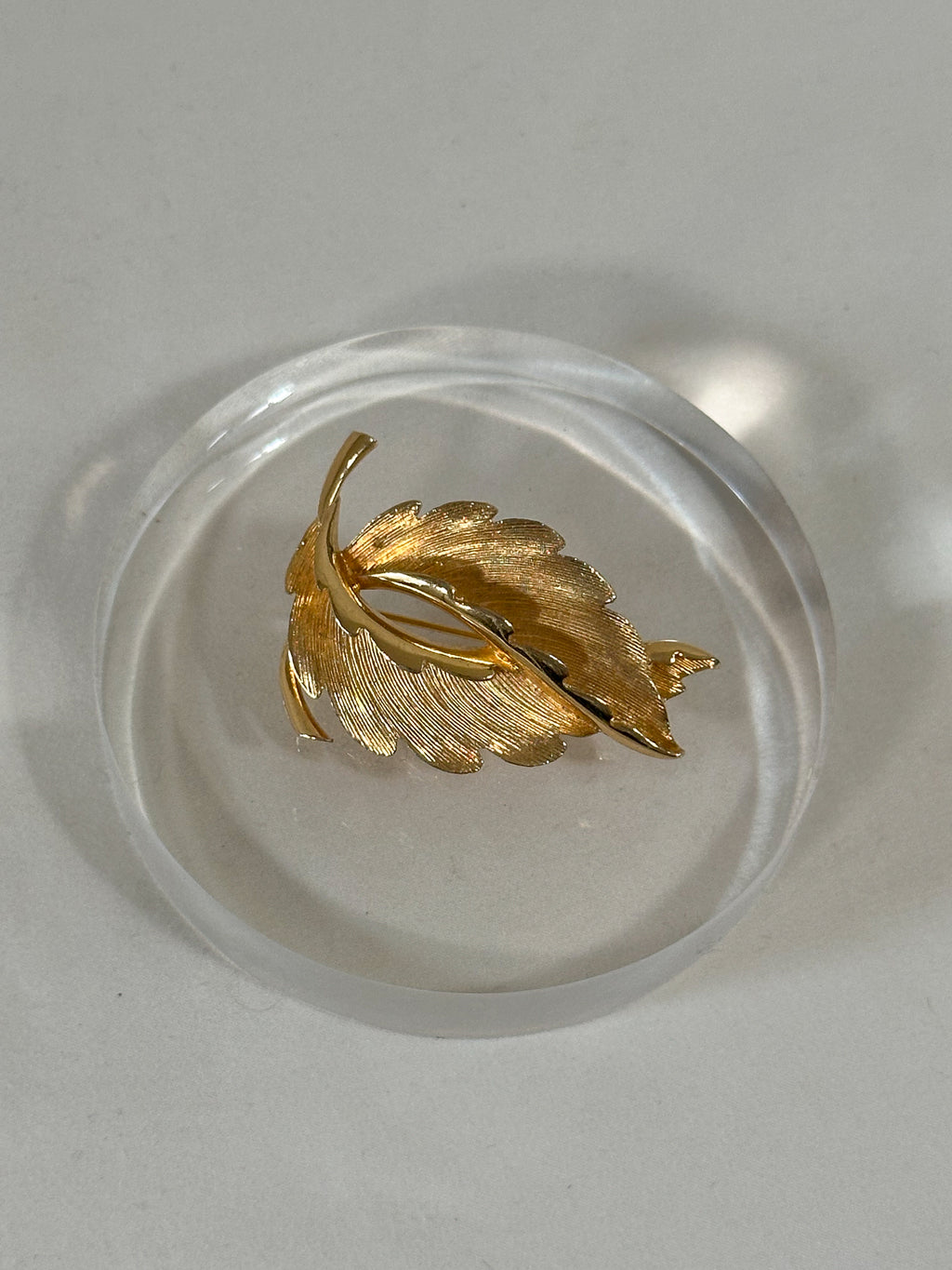 Textured Leaf Brooch