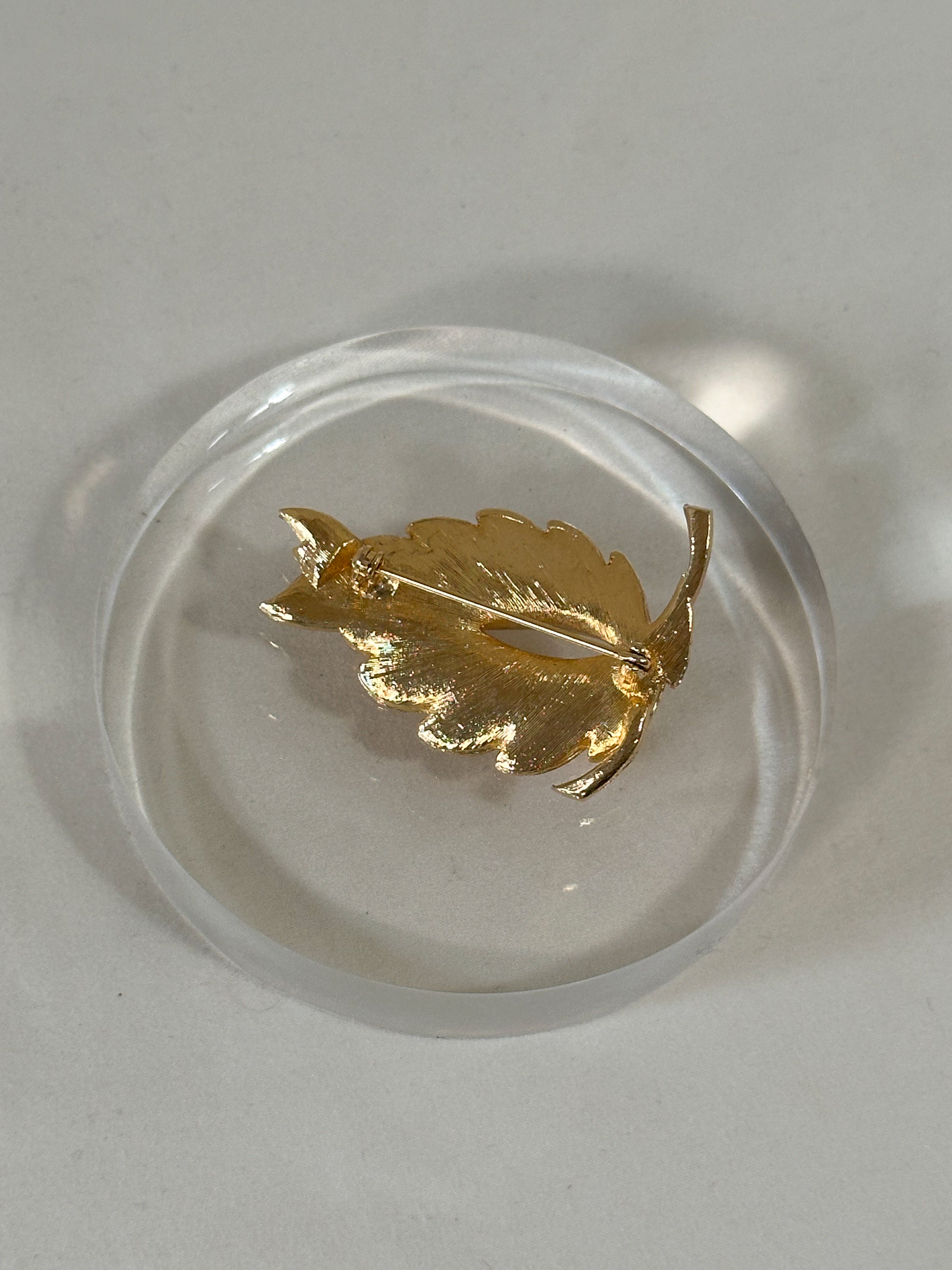 Textured Leaf Brooch