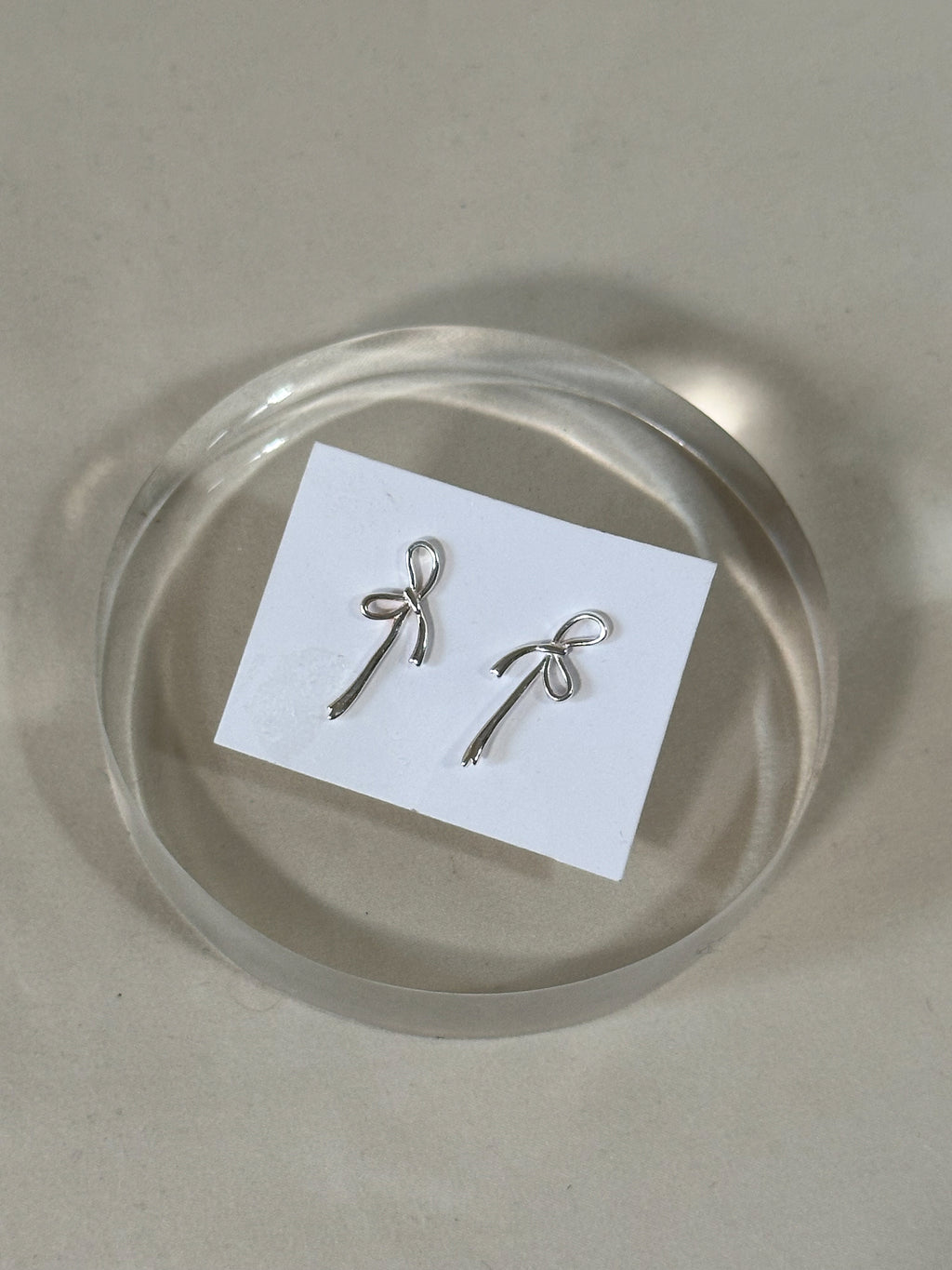 Sterling Silver Bow Stud Earrings