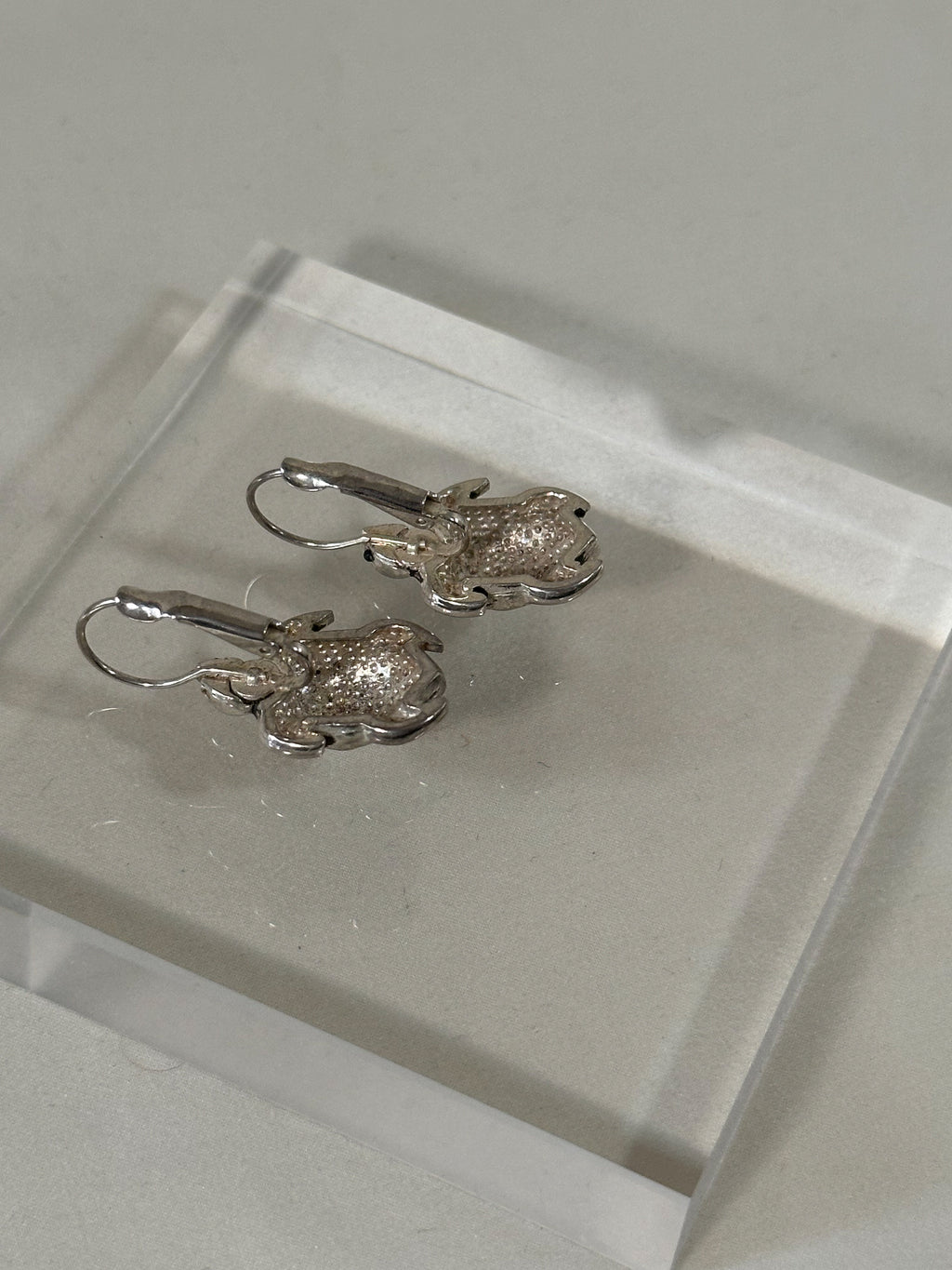 Silver-Tone Turtle Drop Earrings