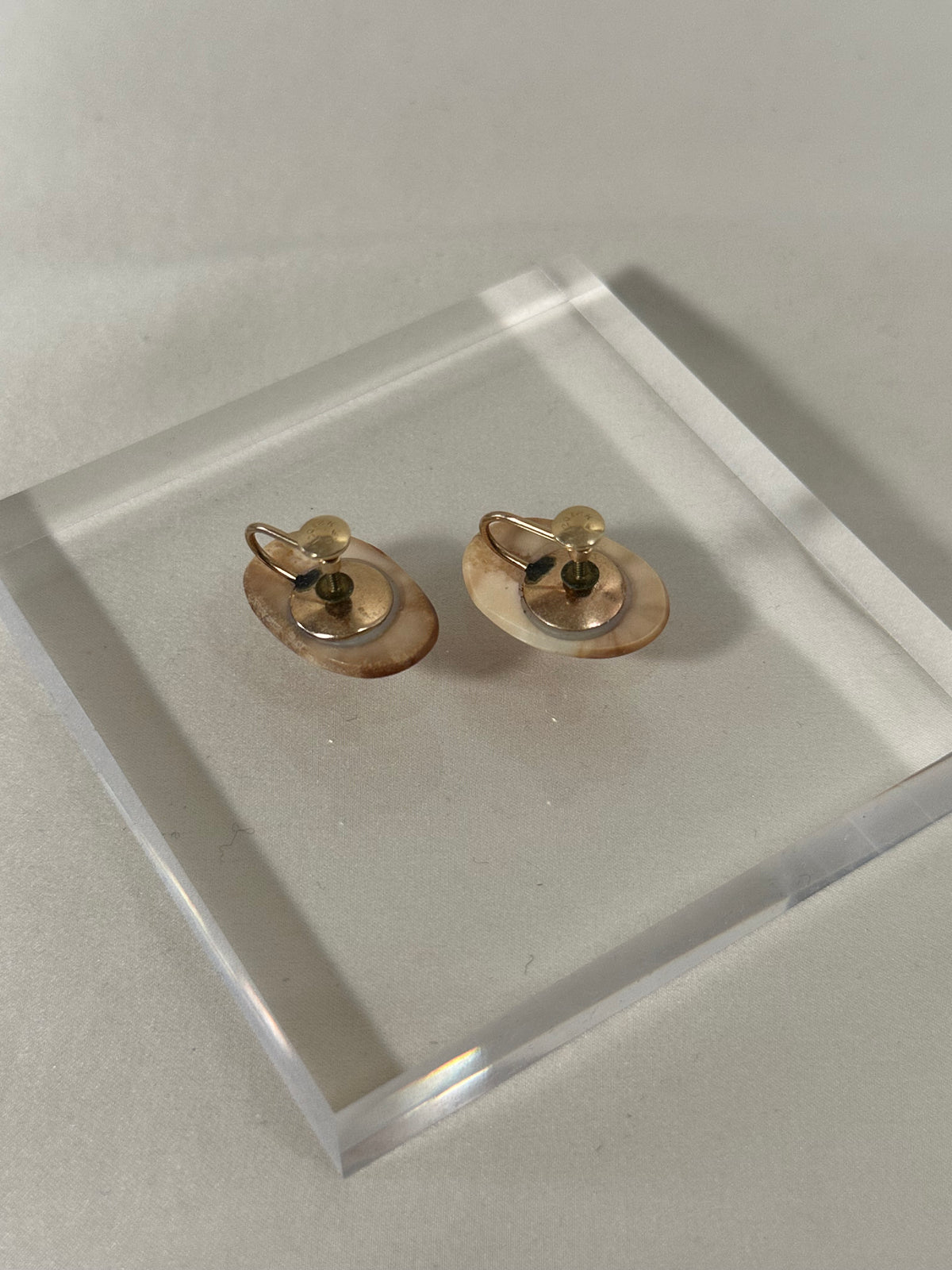 Stone Oval Clip-On Earrings