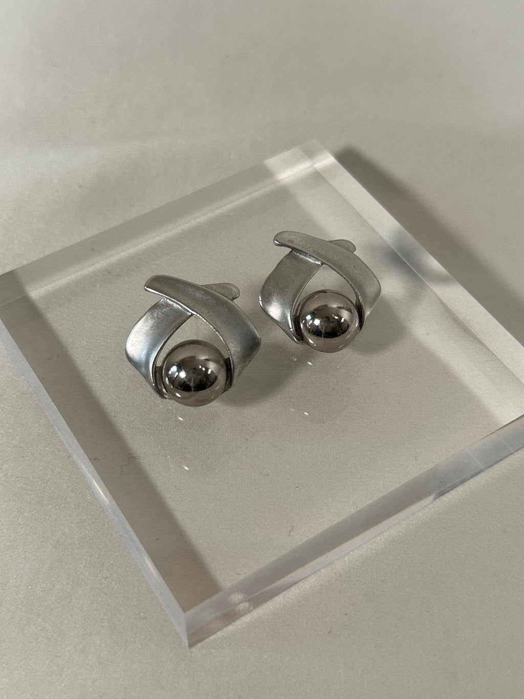 Sculptural Orb Stud Earrings