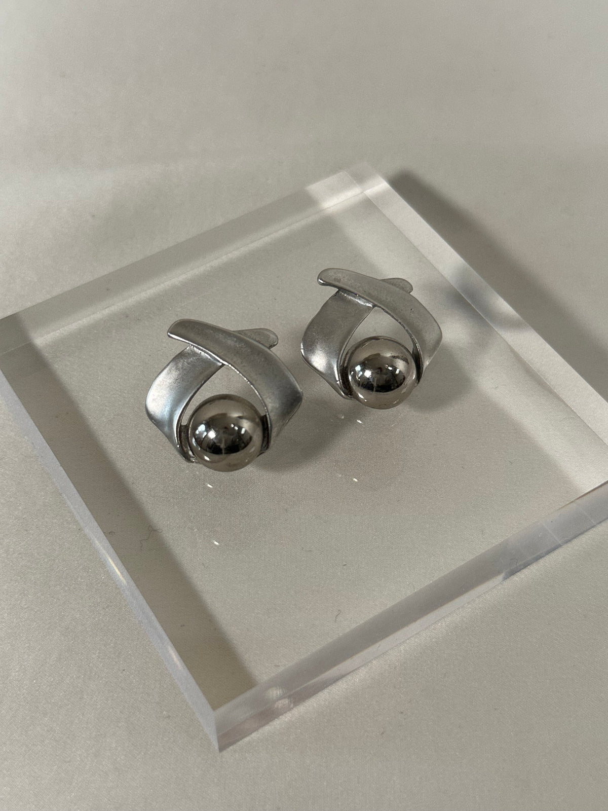Sculptural Orb Stud Earrings