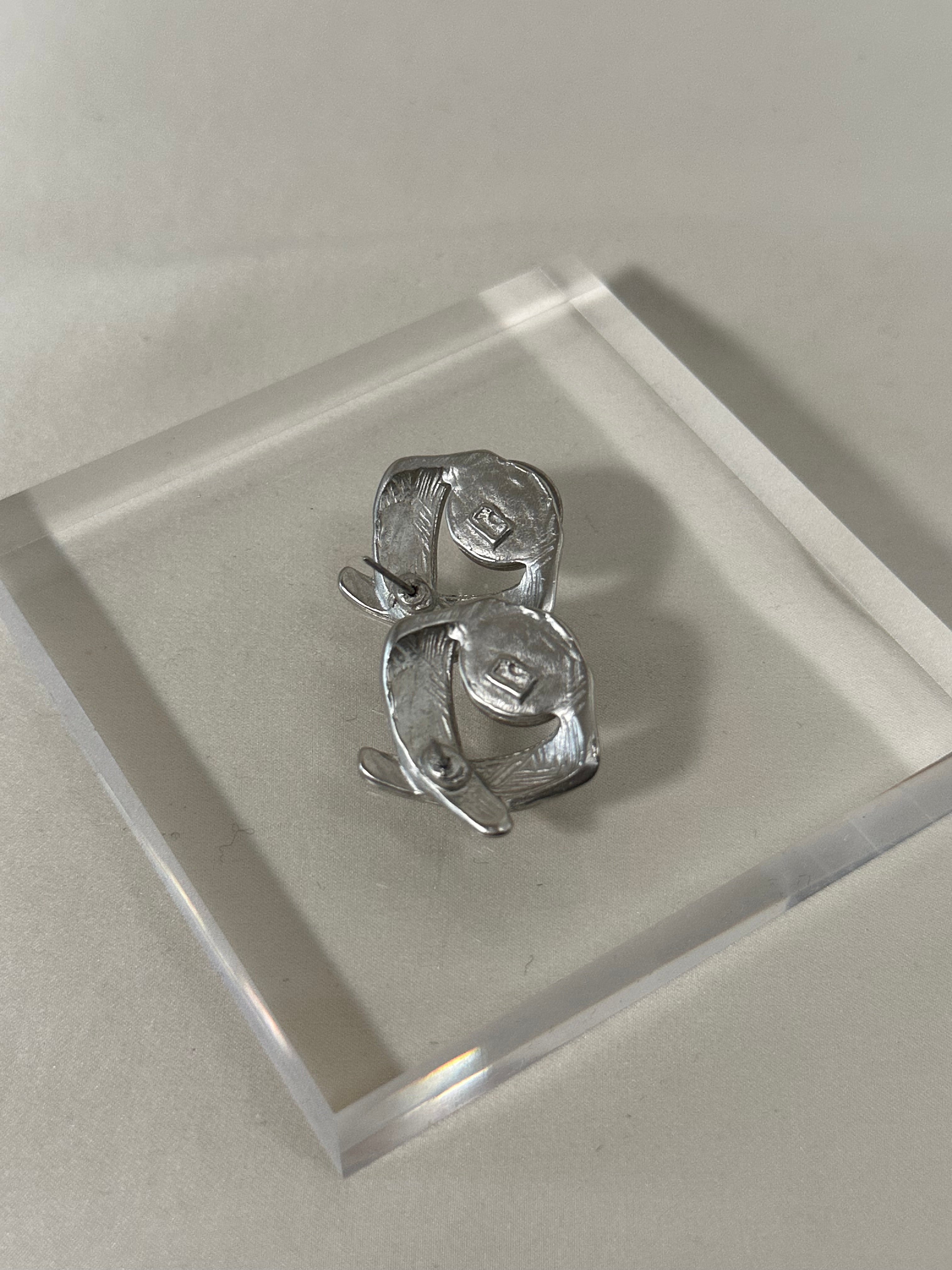 Sculptural Orb Stud Earrings