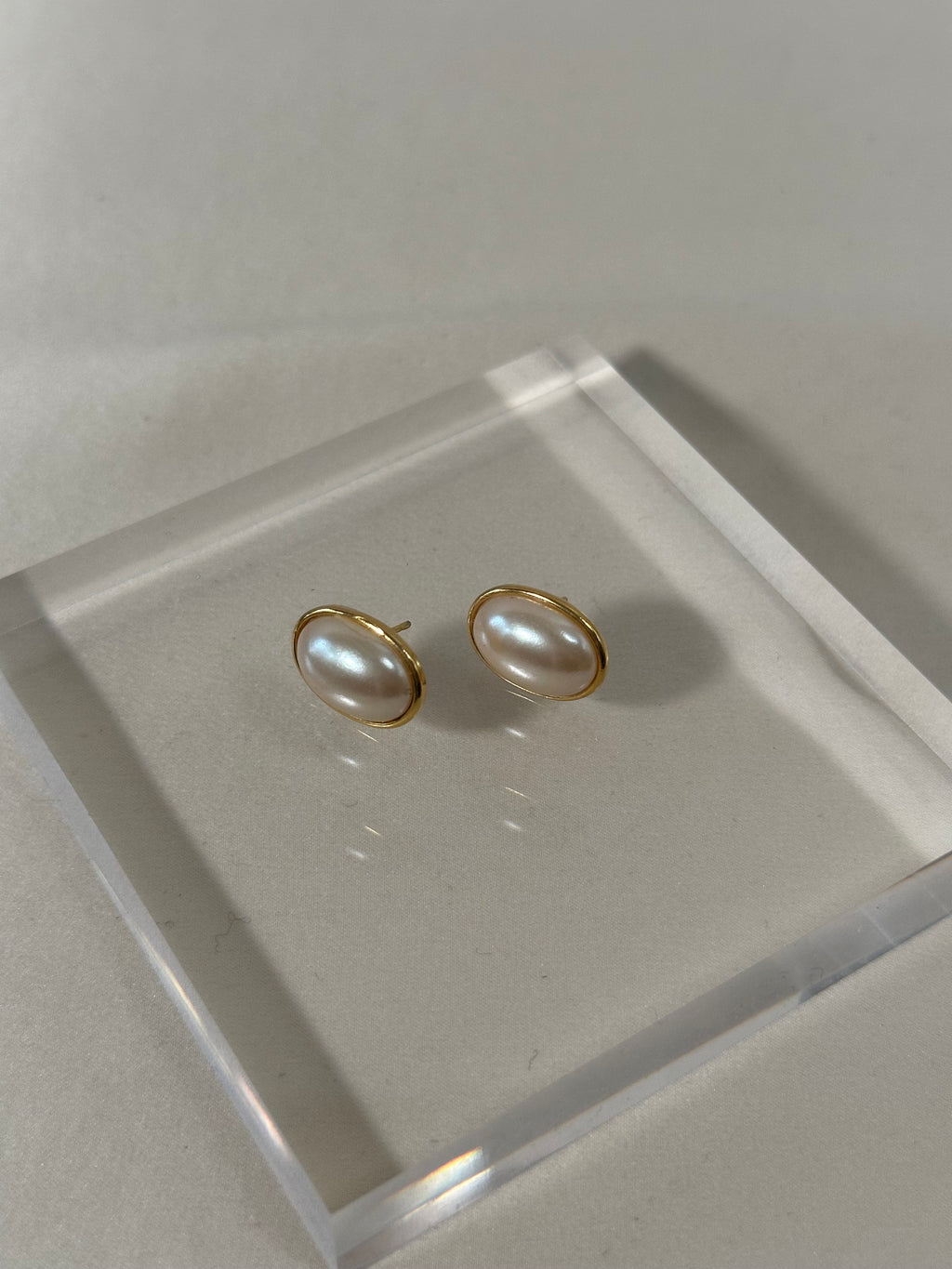 Faux Pearl Stud Earrings