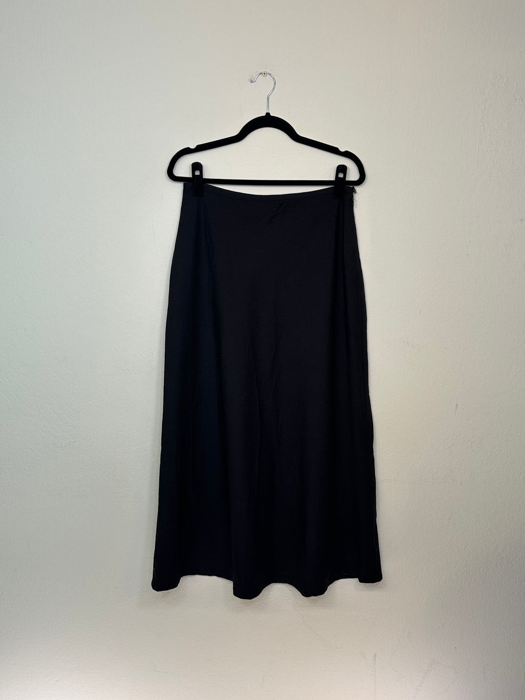 Black Wool Maxi Skirt