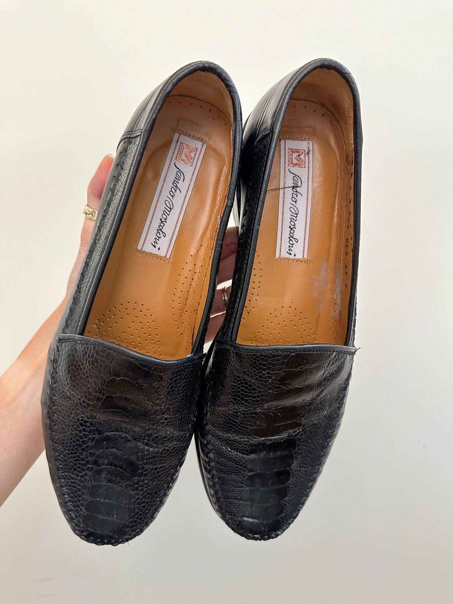 Sandro Moscoloni Genuine Ostrich Loafers