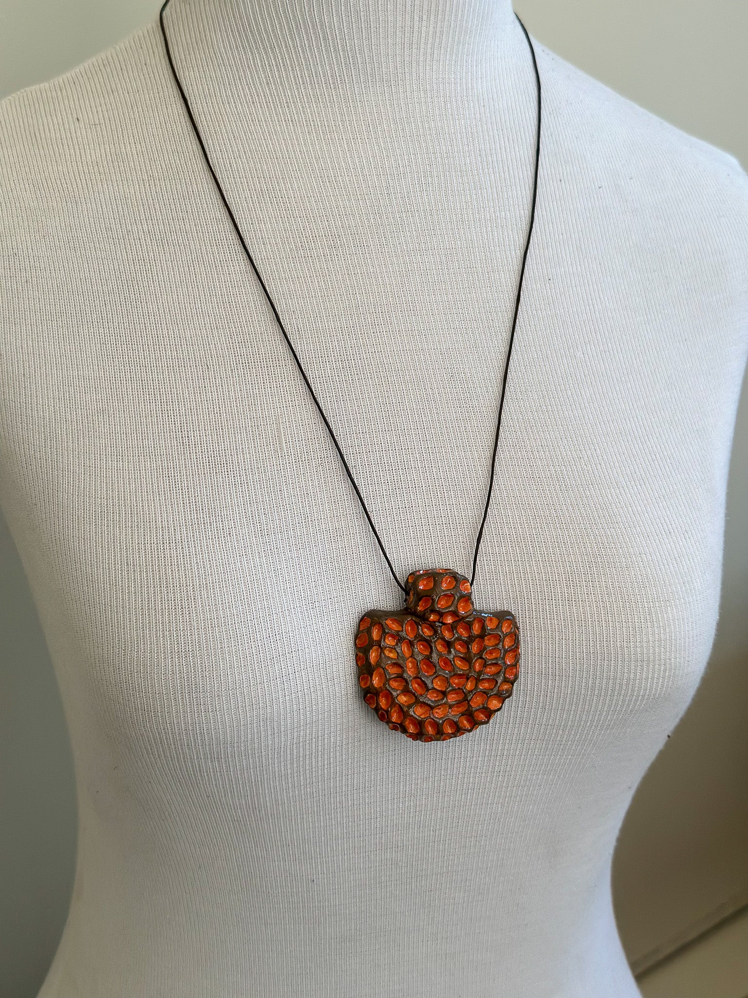 Handmade Clay Pendant Necklace