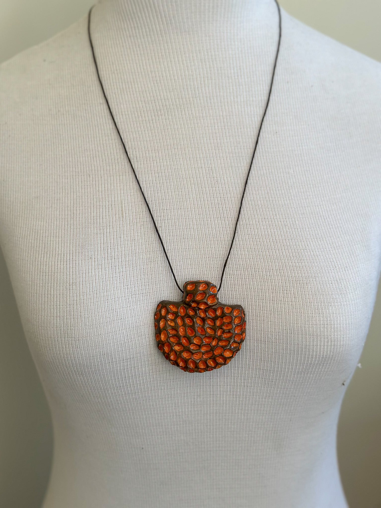 Handmade Clay Pendant Necklace