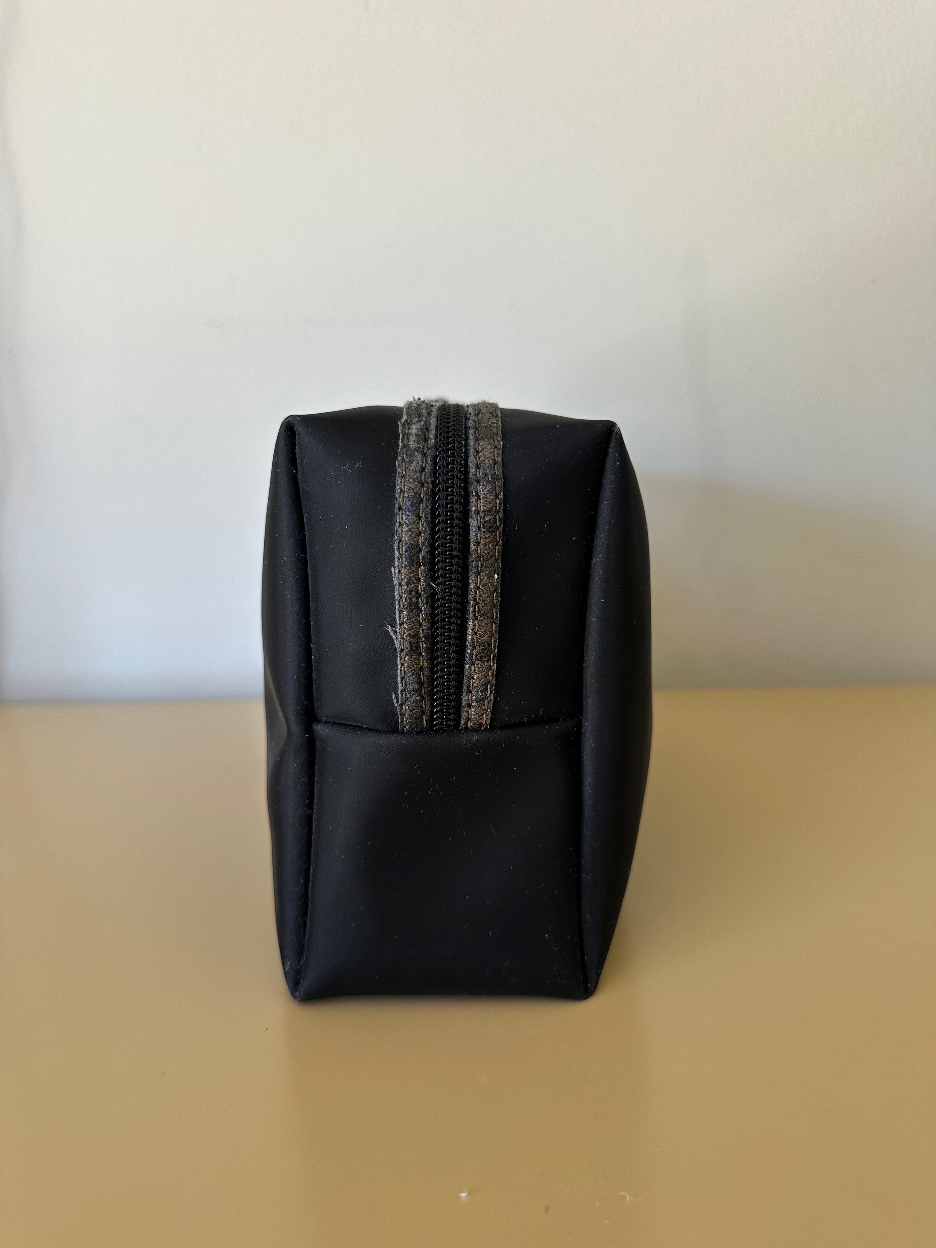 Rare Vintage Fendi Pequin Cosmetic Bag