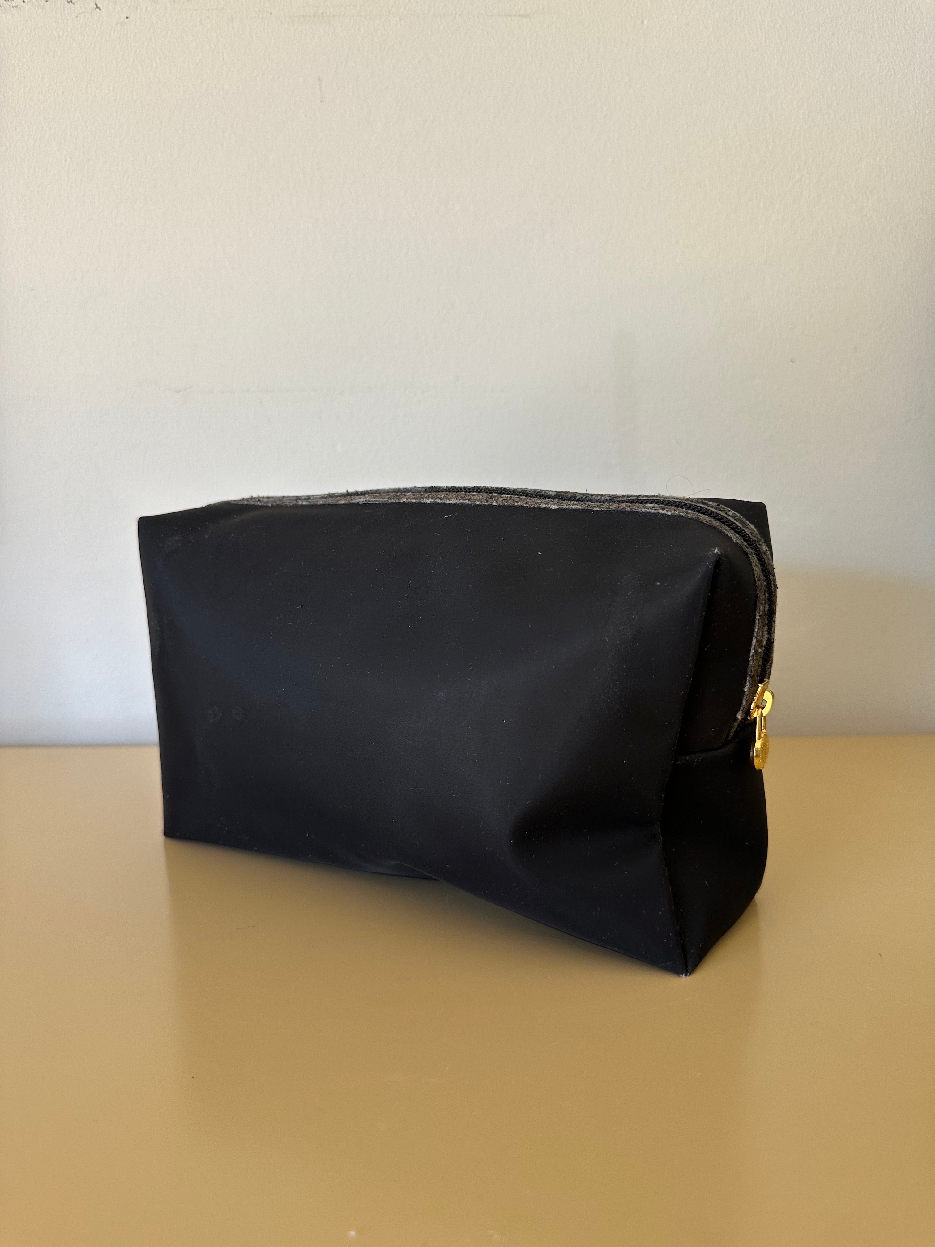 Rare Vintage Fendi Pequin Cosmetic Bag