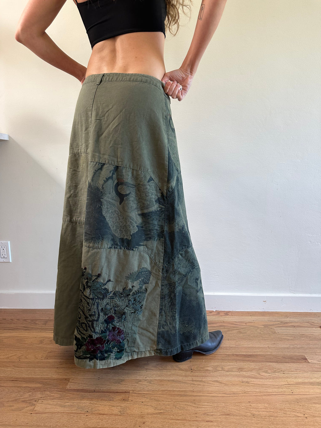 Embroidered Maxi Skirt