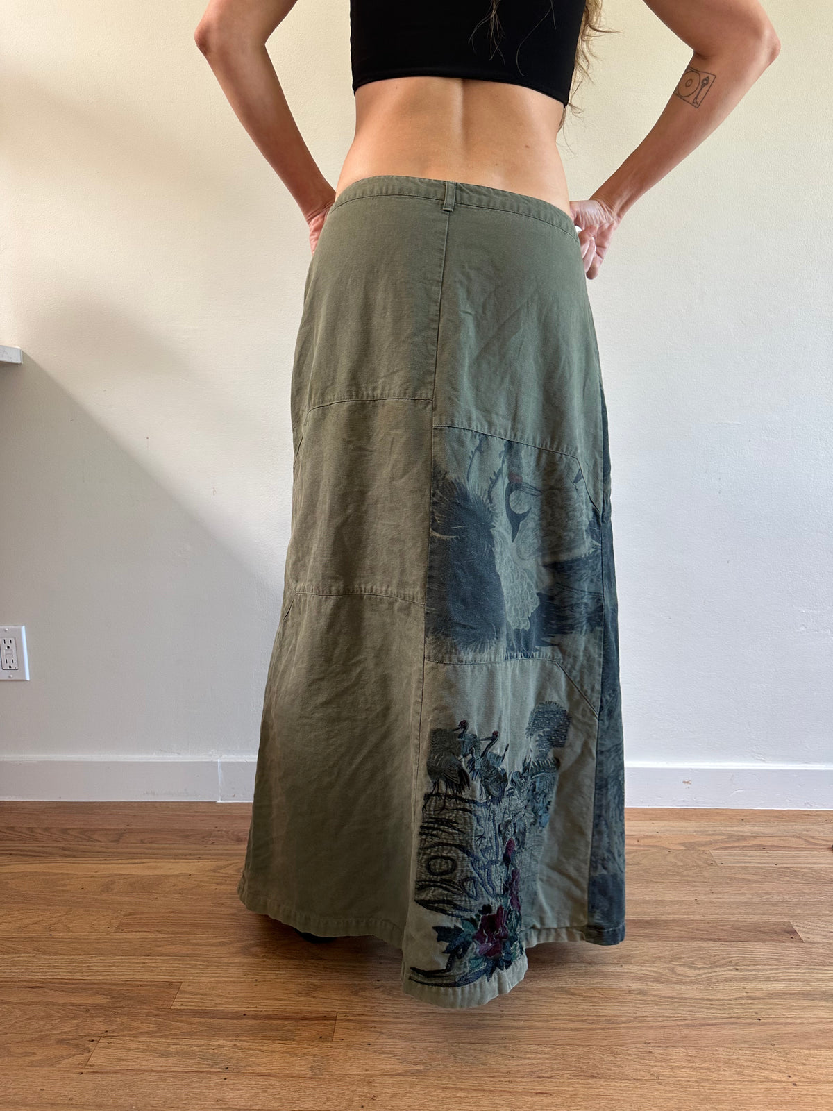 Embroidered Maxi Skirt