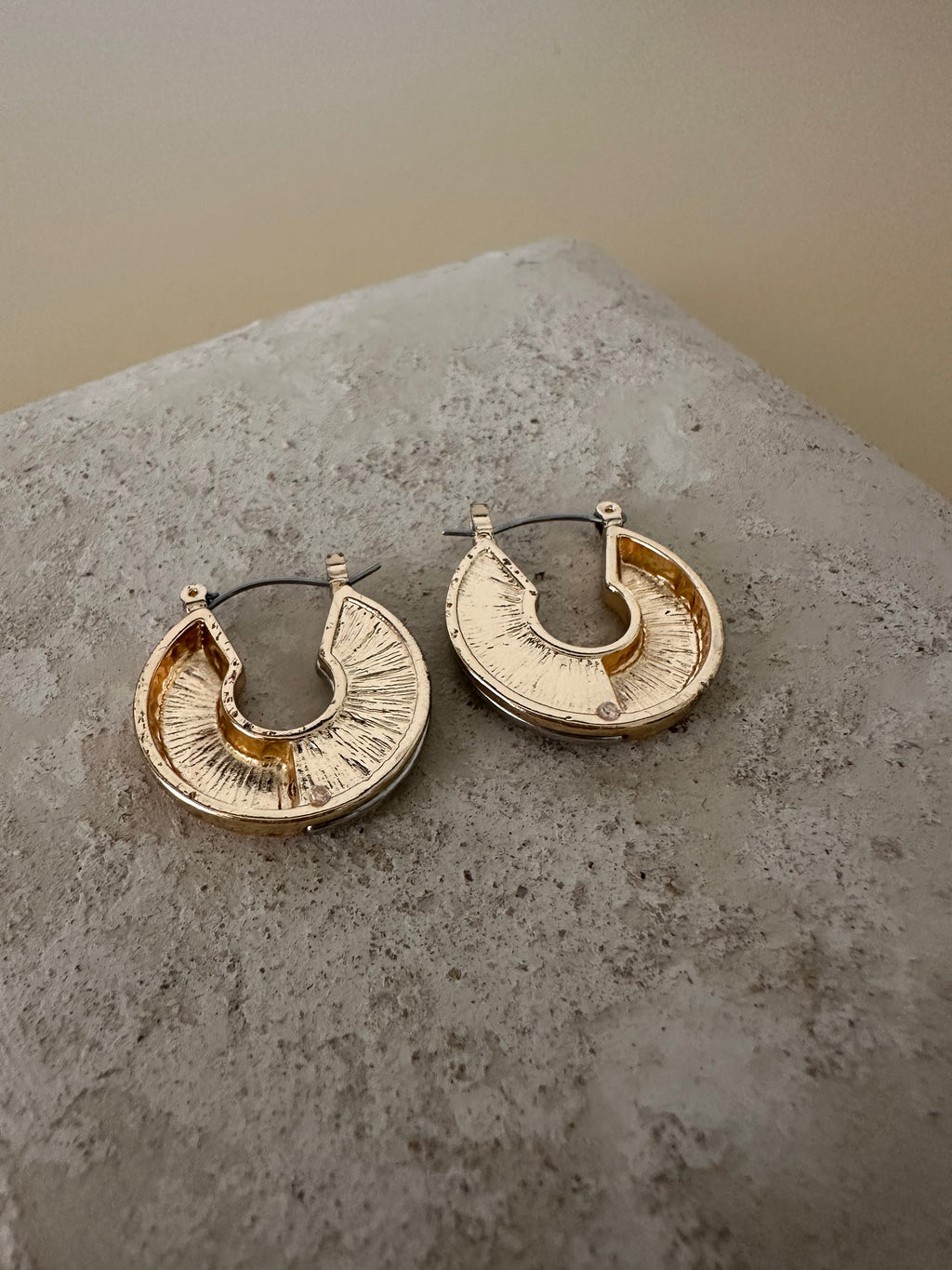 Two-Tone Hoop Earrings