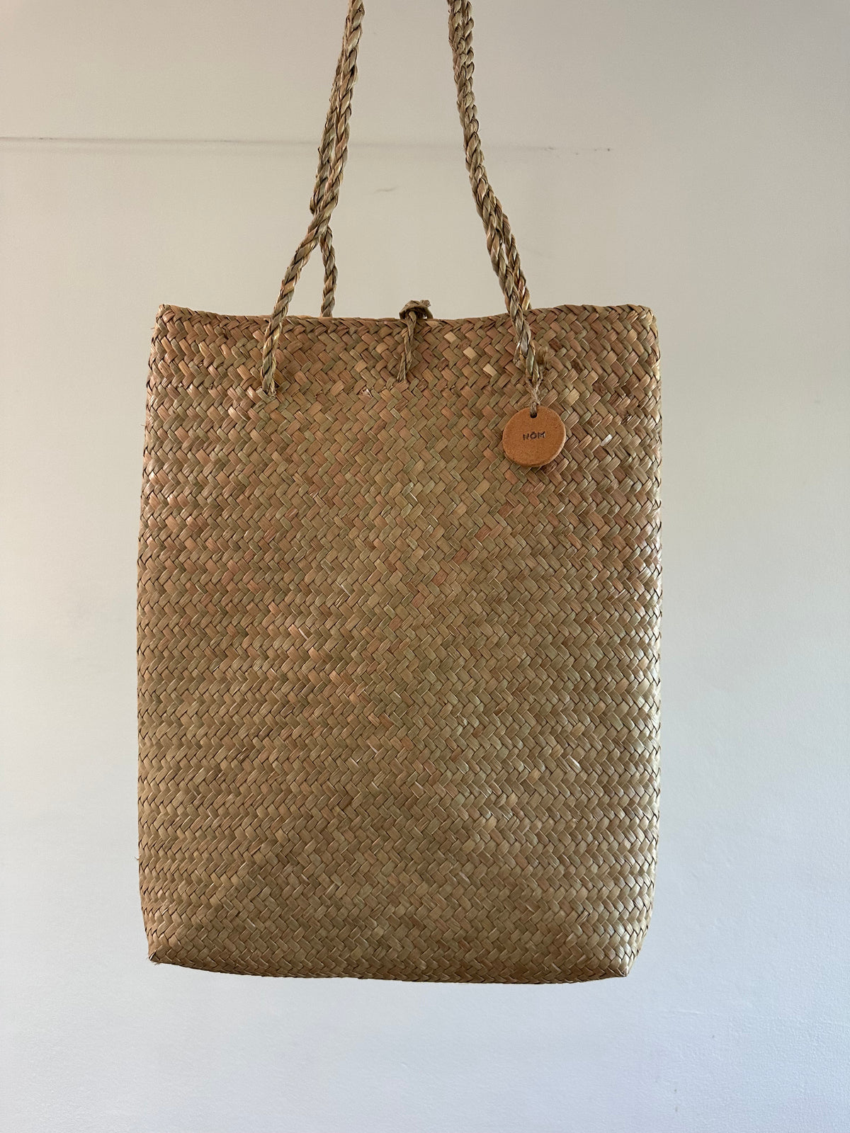 NOM Woven Seagrass Straw Tote