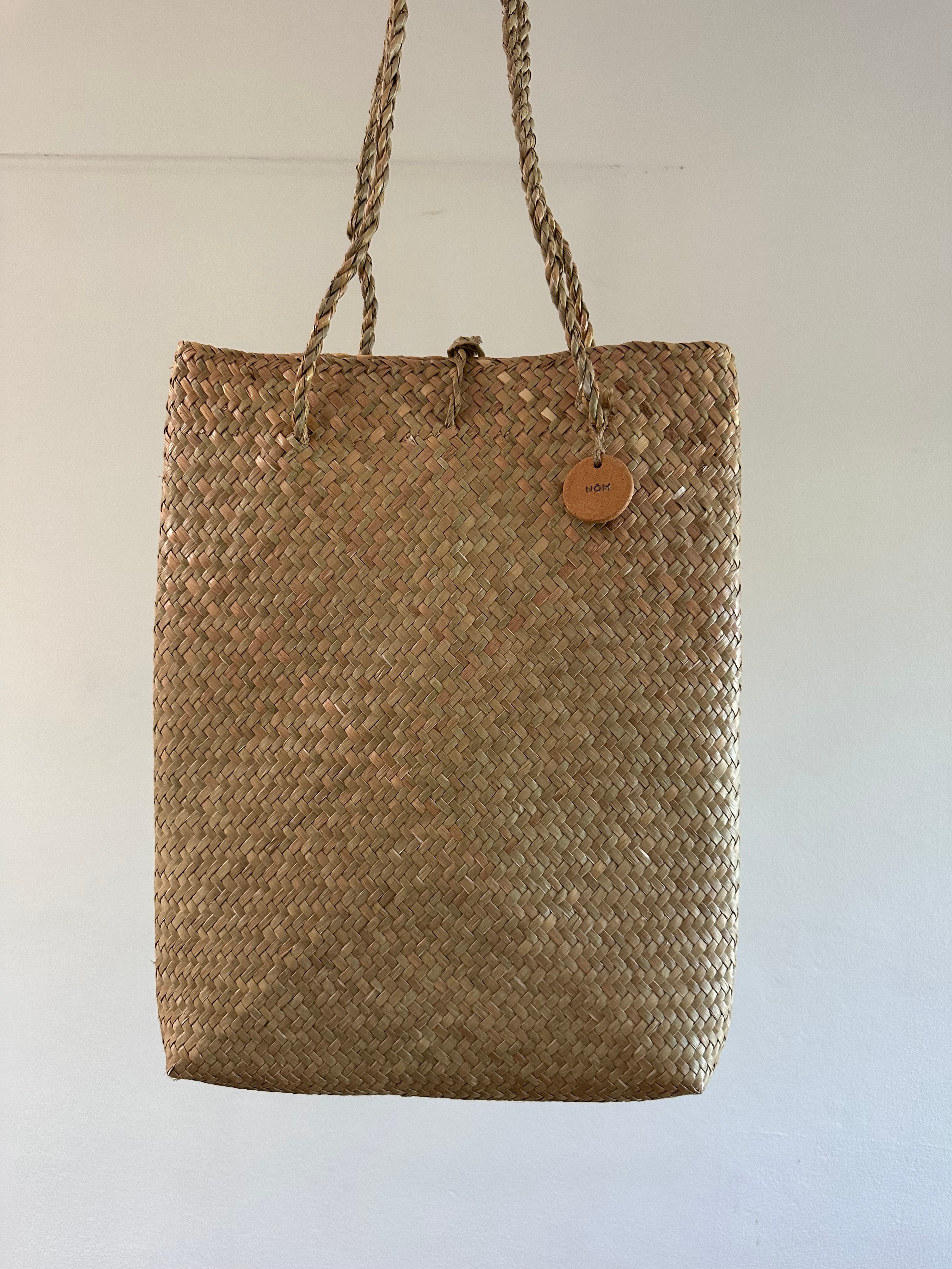 NOM Woven Seagrass Straw Tote