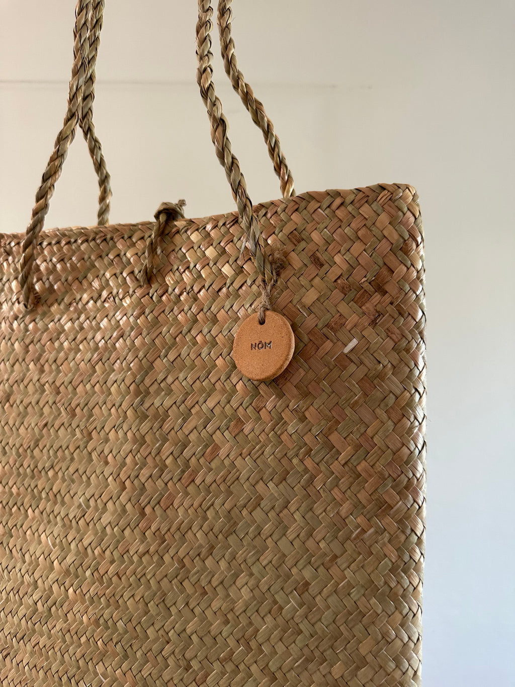 NOM Woven Seagrass Straw Tote
