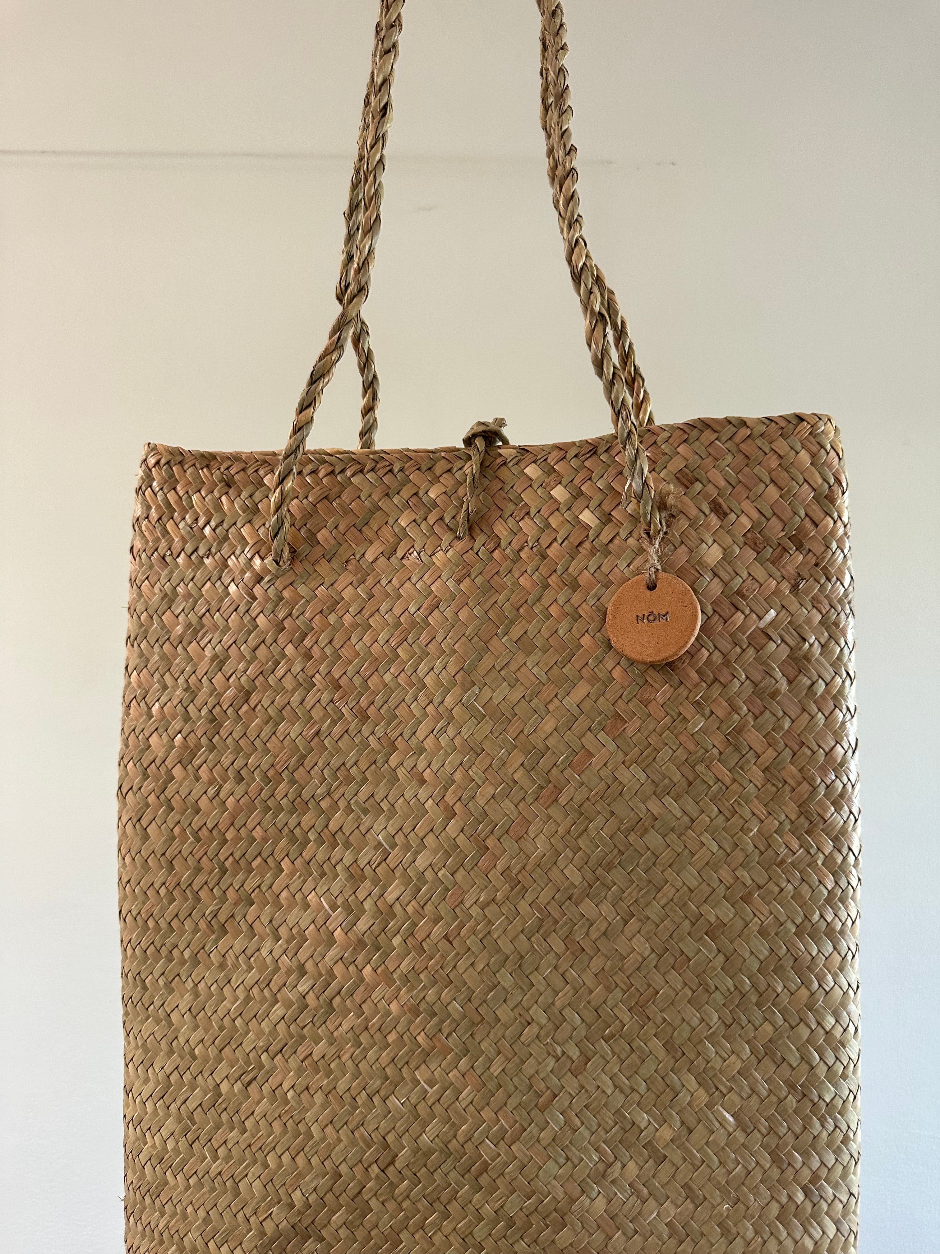 NOM Woven Seagrass Straw Tote