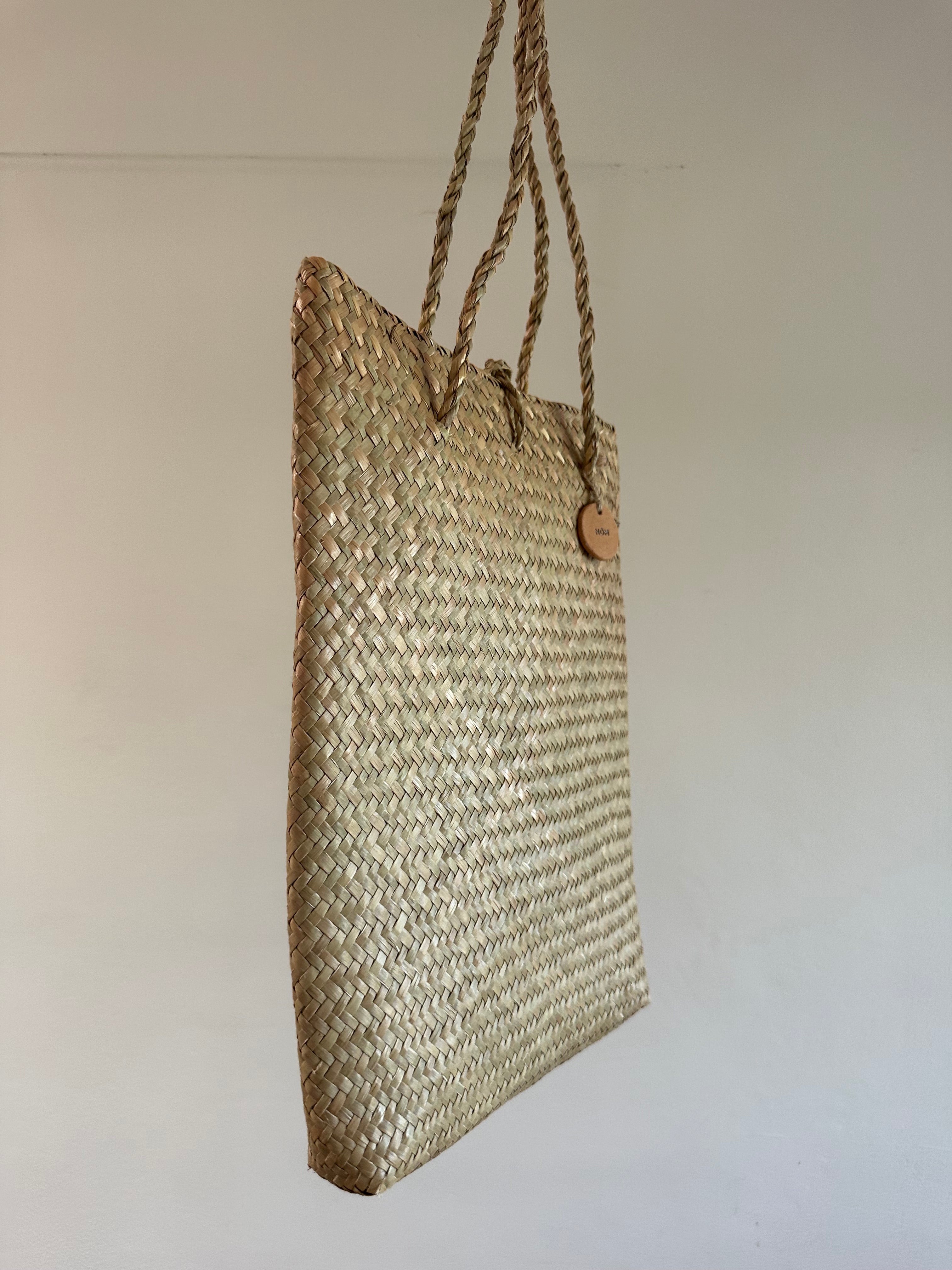 NOM Woven Seagrass Straw Tote