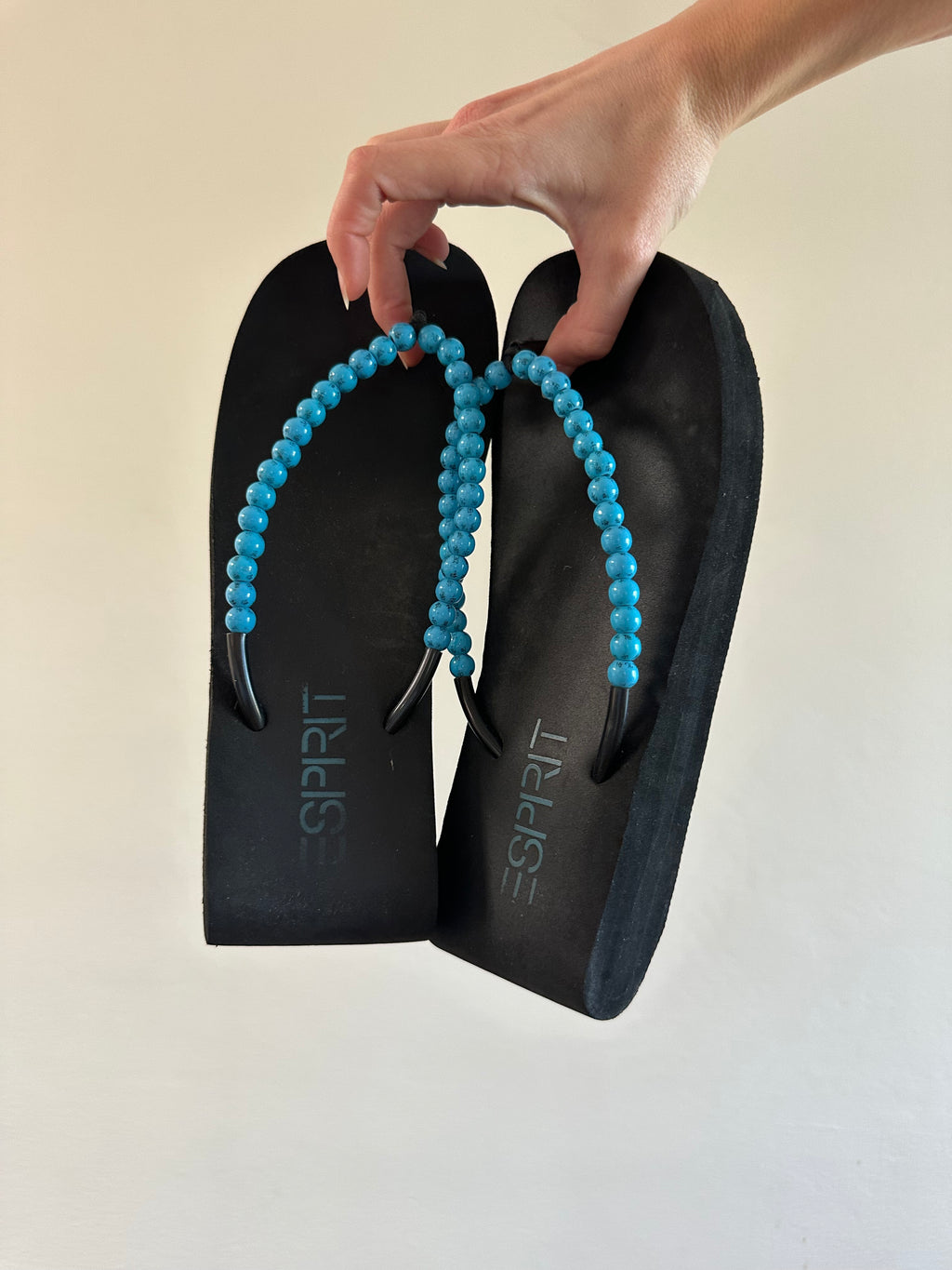 Y2K Espirit Beaded Platform Flip Flops
