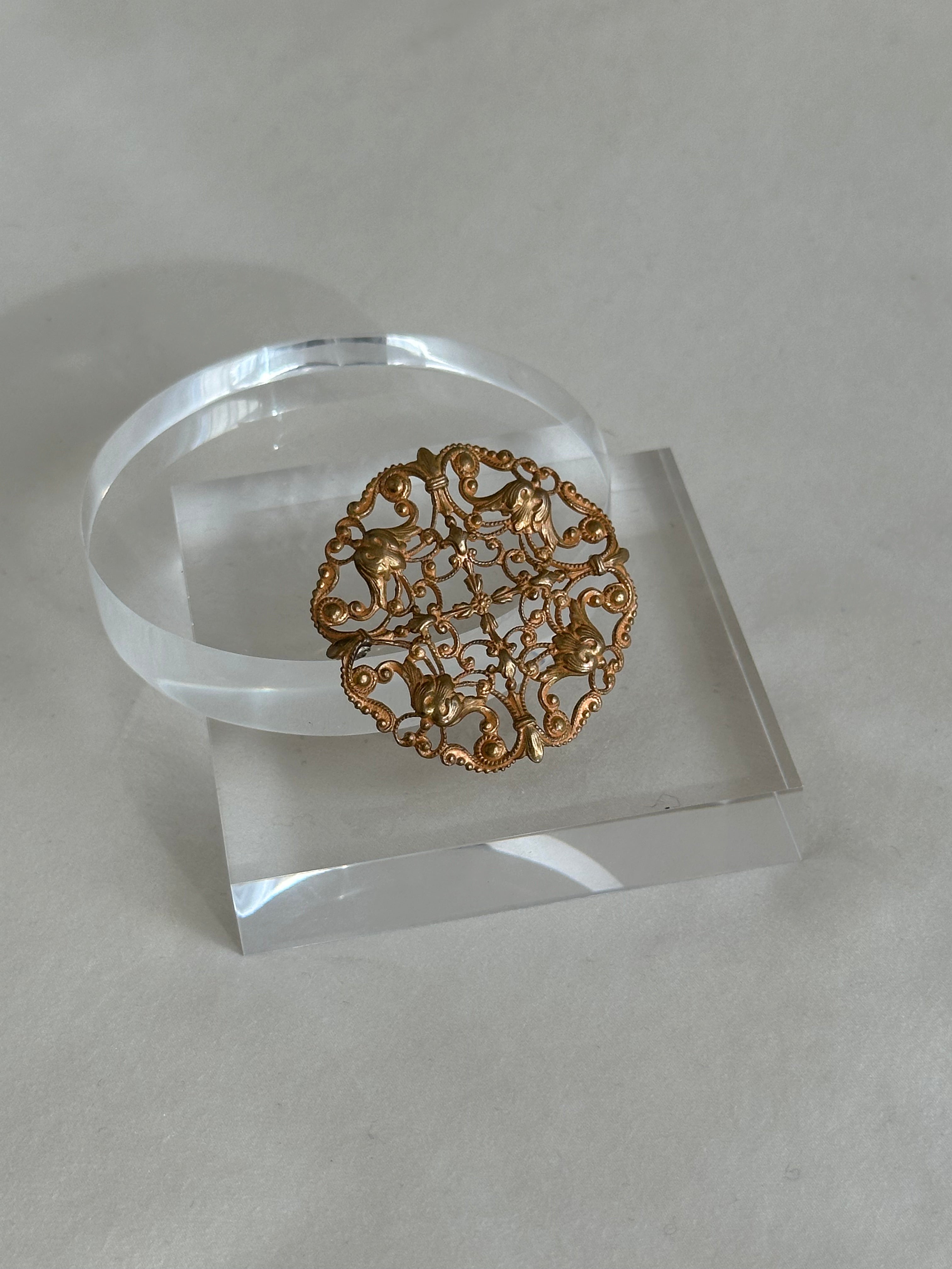 Filigree Openwork Brooch