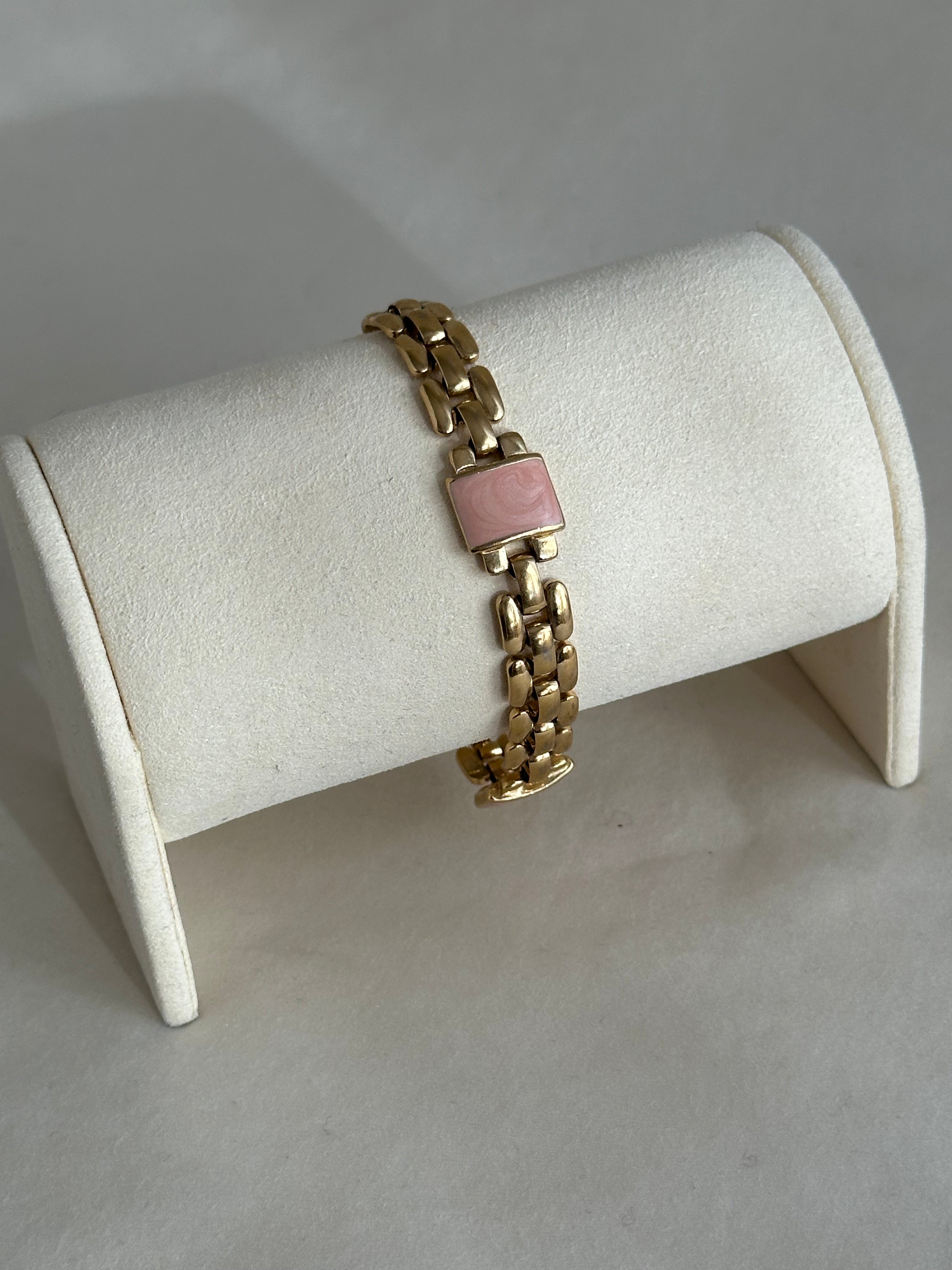 Trifari Enamel Link Bracelet