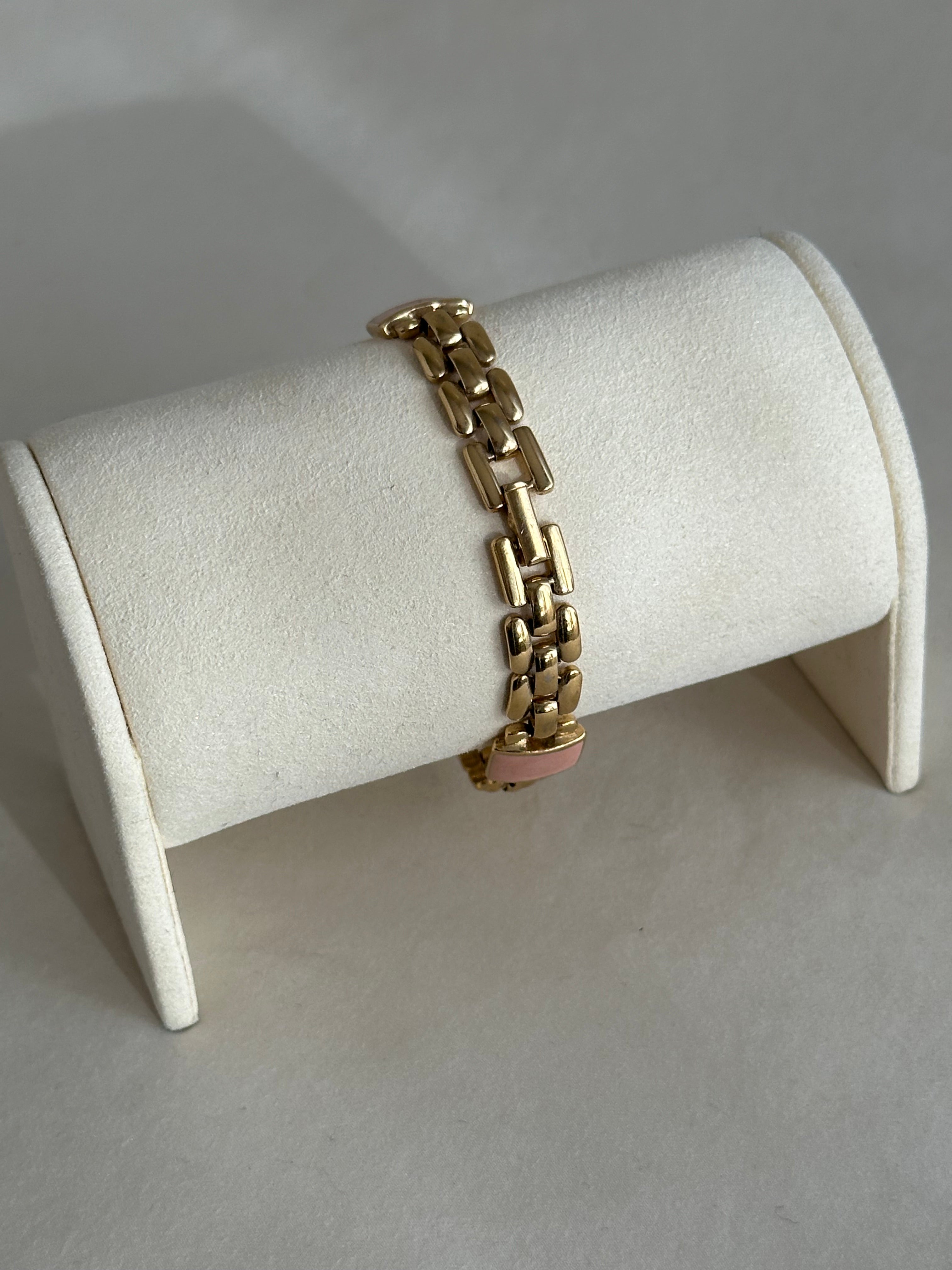 Trifari Enamel Link Bracelet