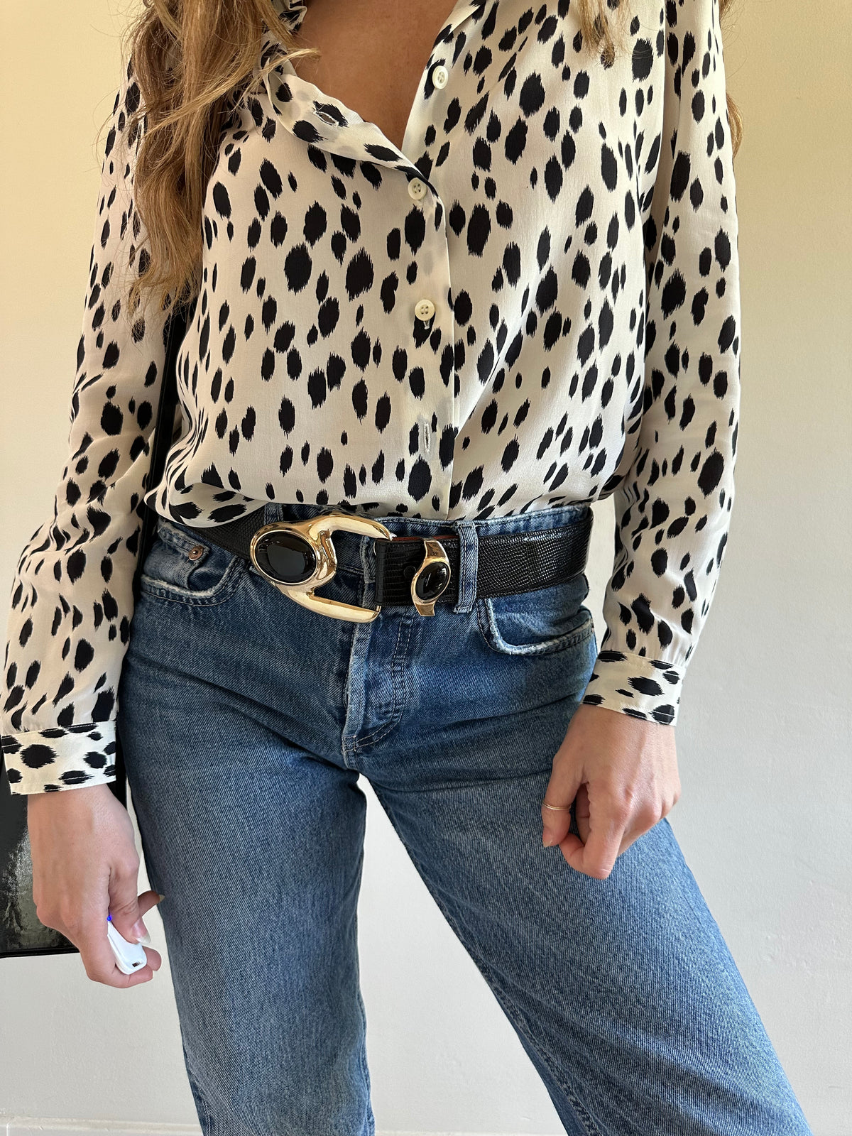 Vintage Genuine Lizard Leather Statement Belt