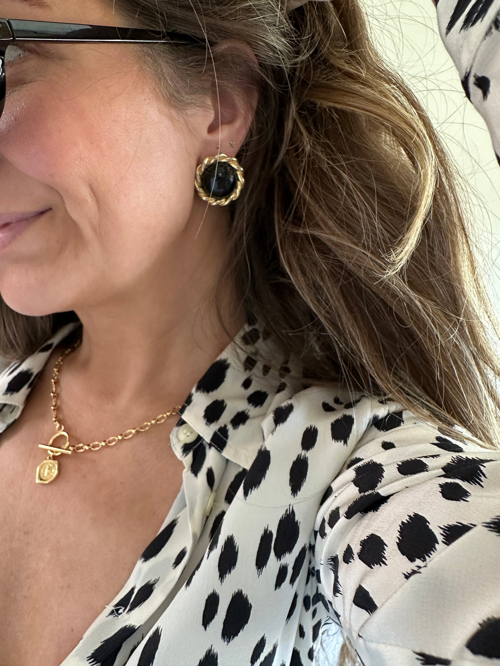 Paolo for Paolo Gucci Cabochon Clip-On Earrings