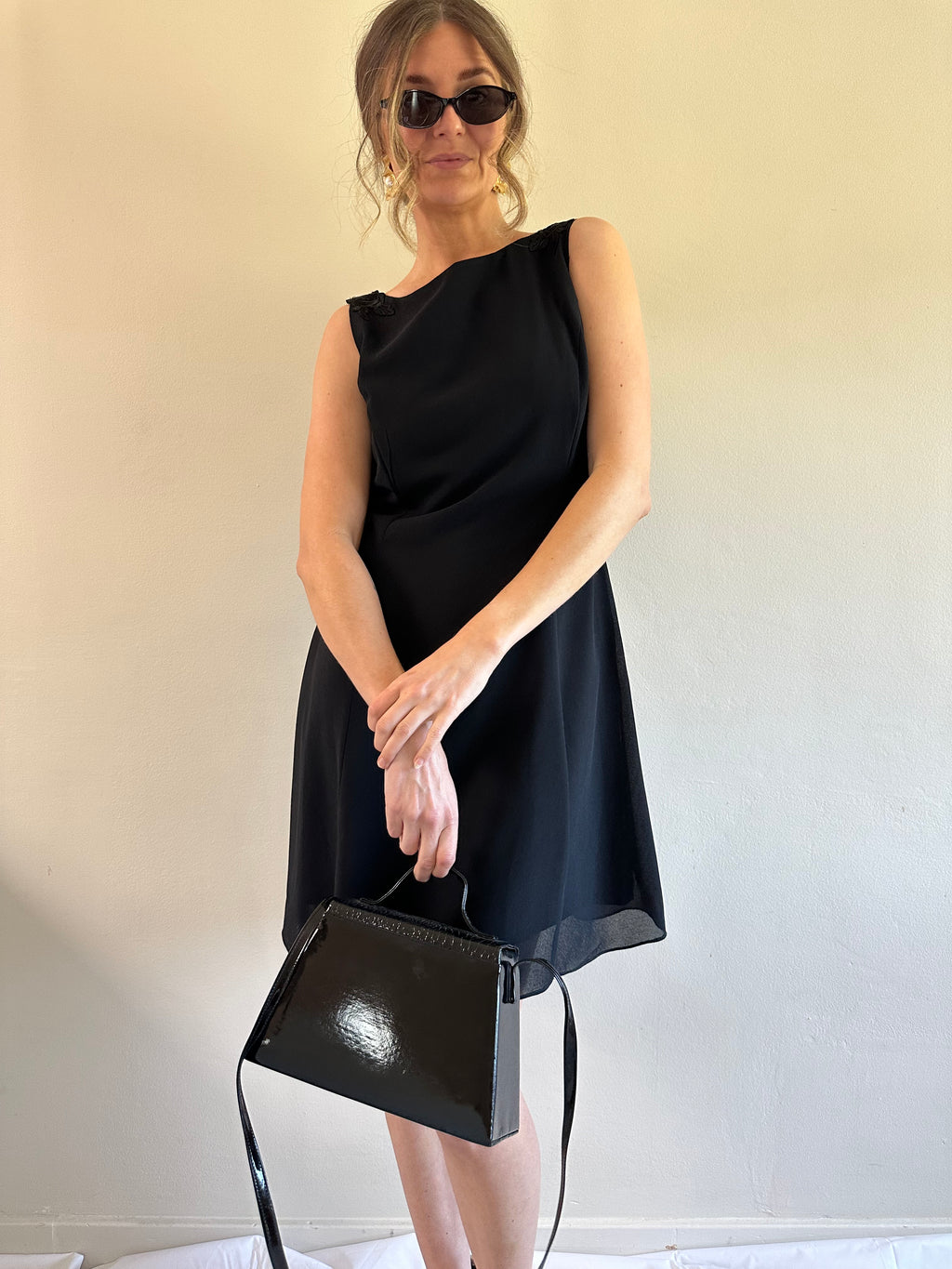 Scott McClintok Boat Neck A-Line Dress