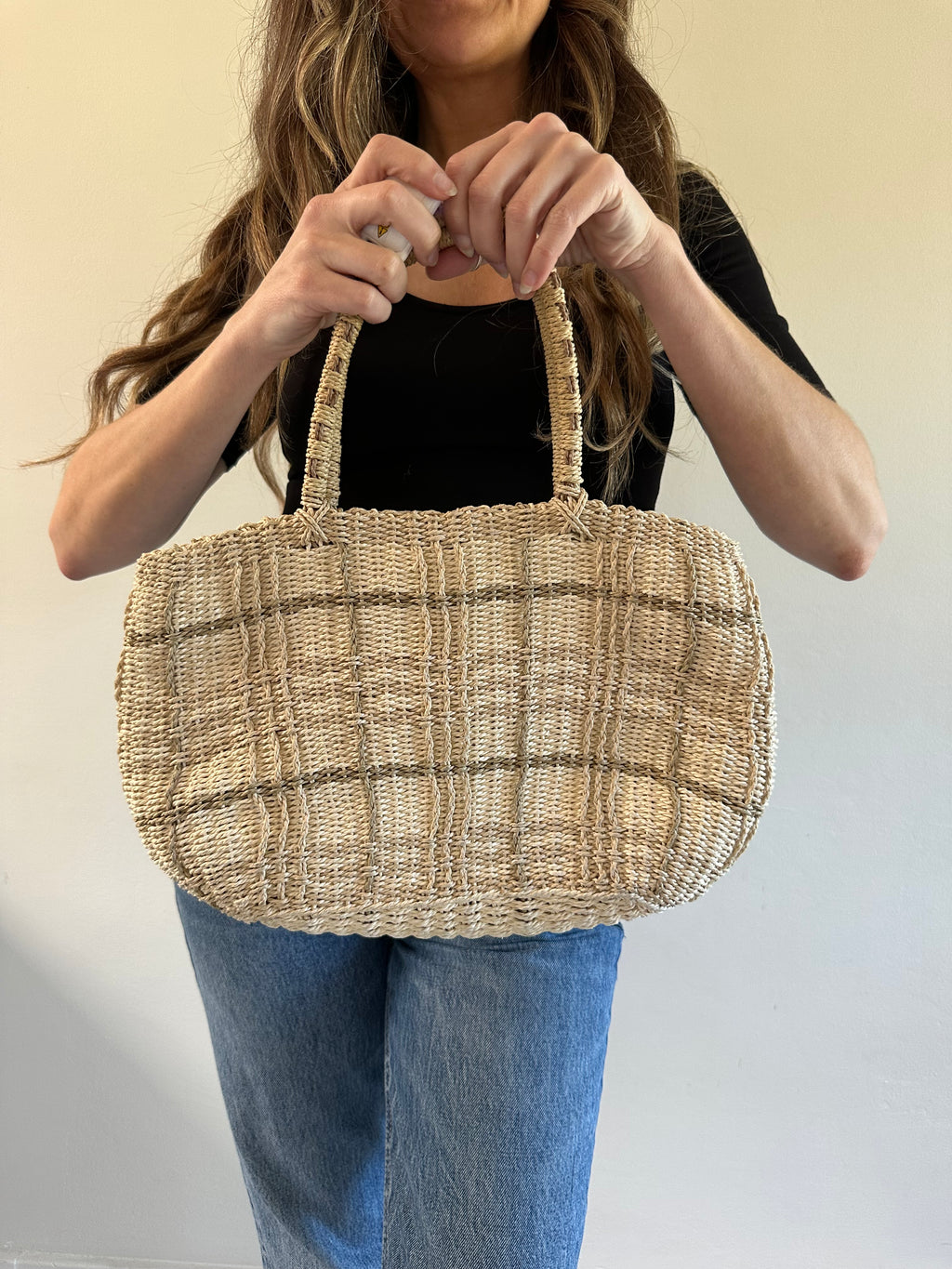 Woven Straw Shoulder Bag