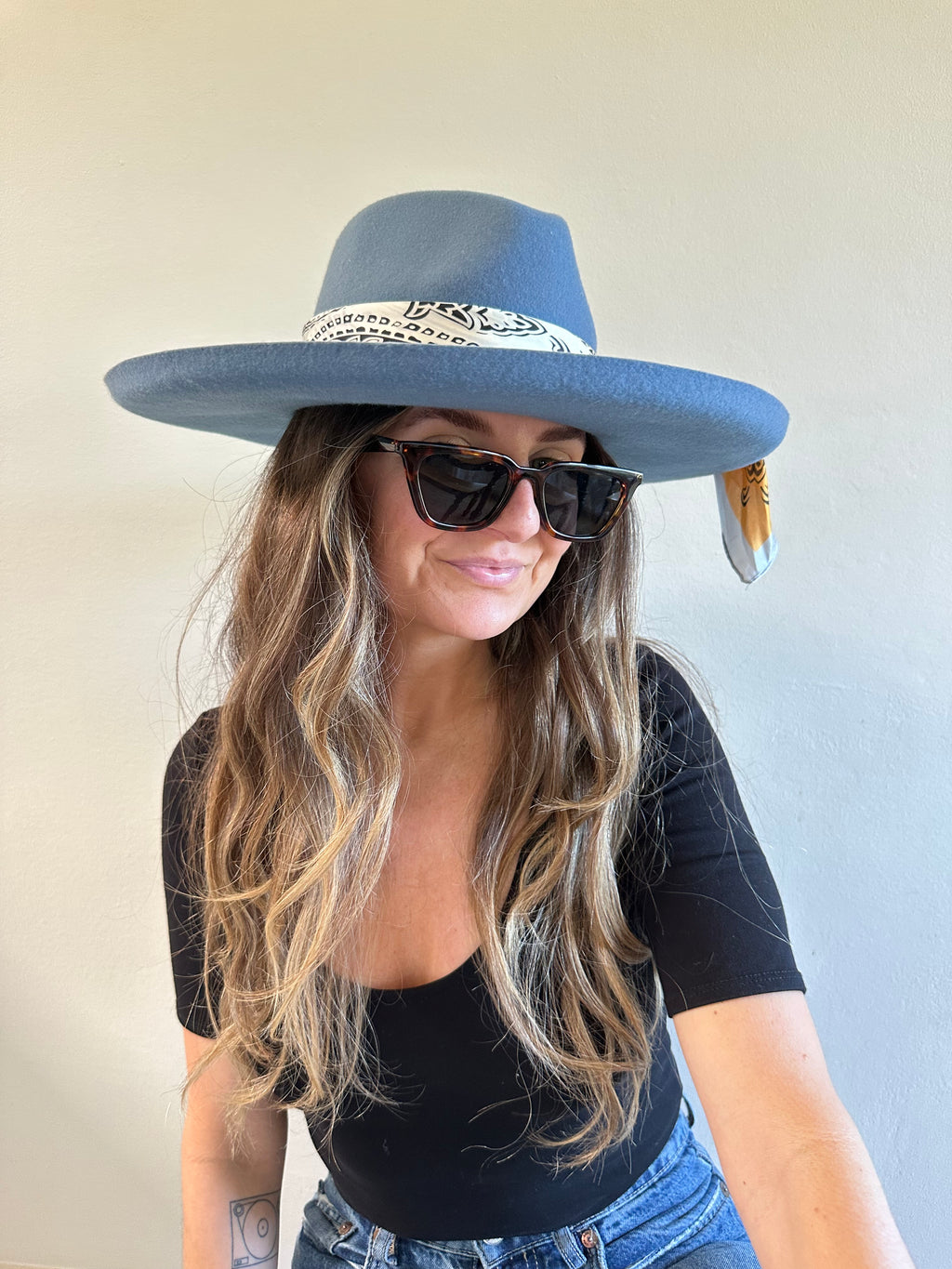 [Modern] Wool Wide-Brim Rancher Hat