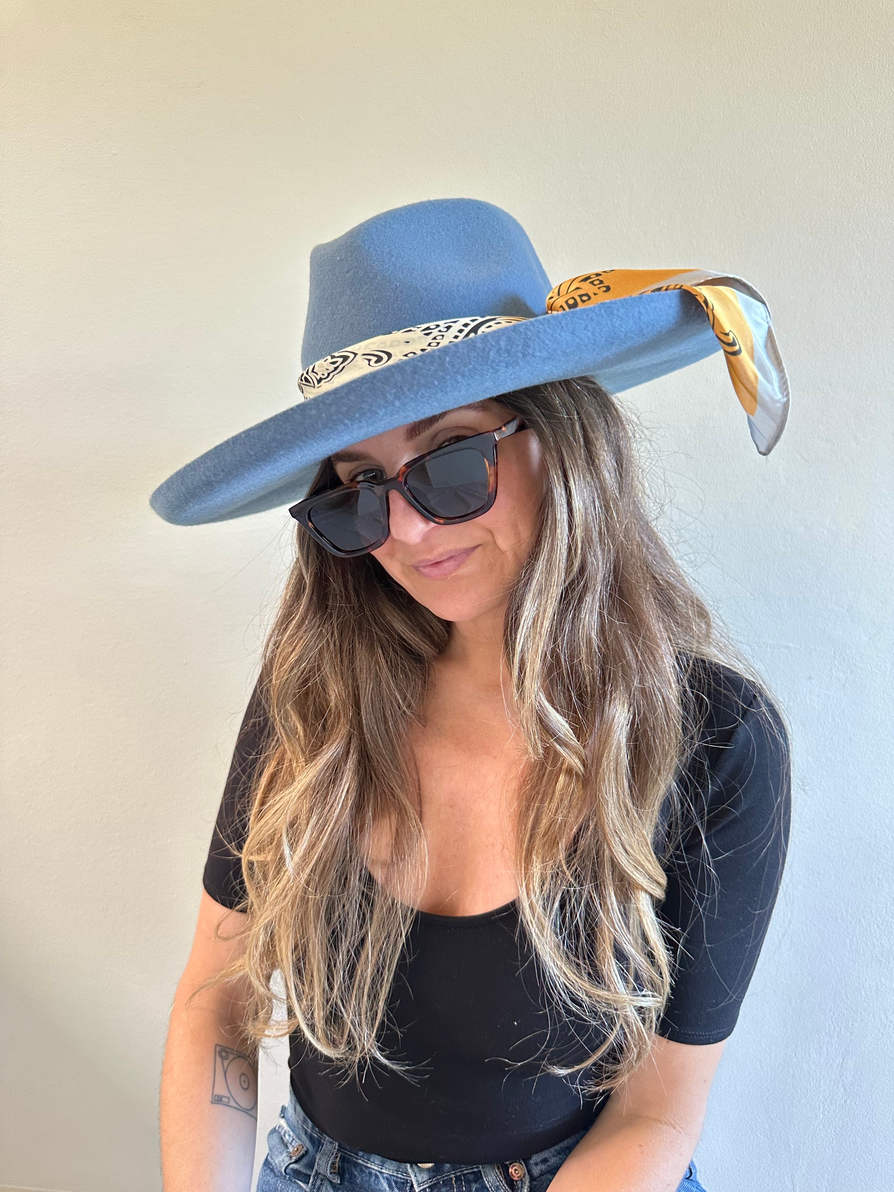 [Modern] Wool Wide-Brim Rancher Hat
