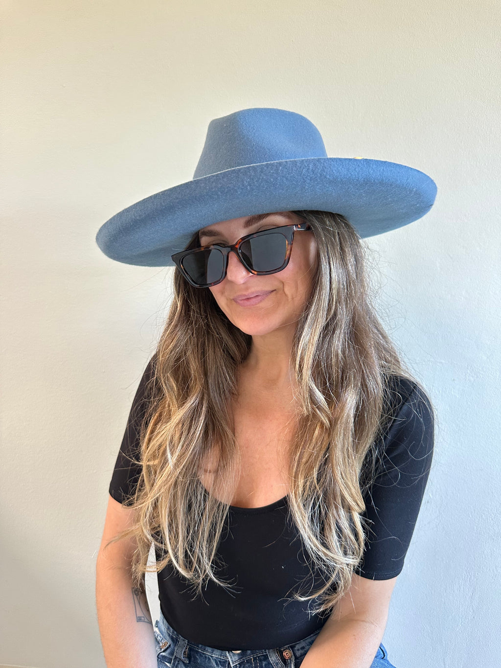 [Modern] Wool Wide-Brim Rancher Hat