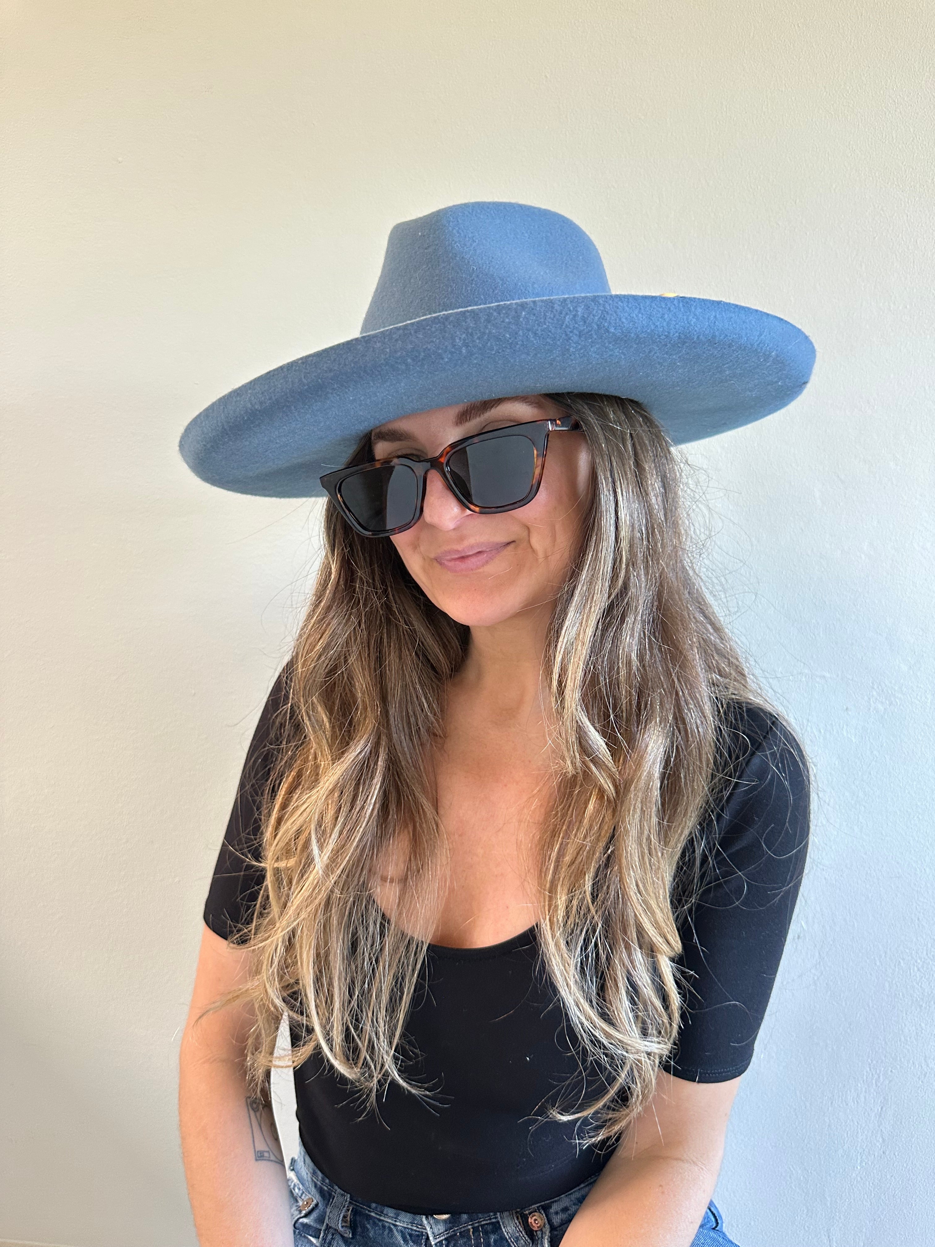 [Modern] Wool Wide-Brim Rancher Hat