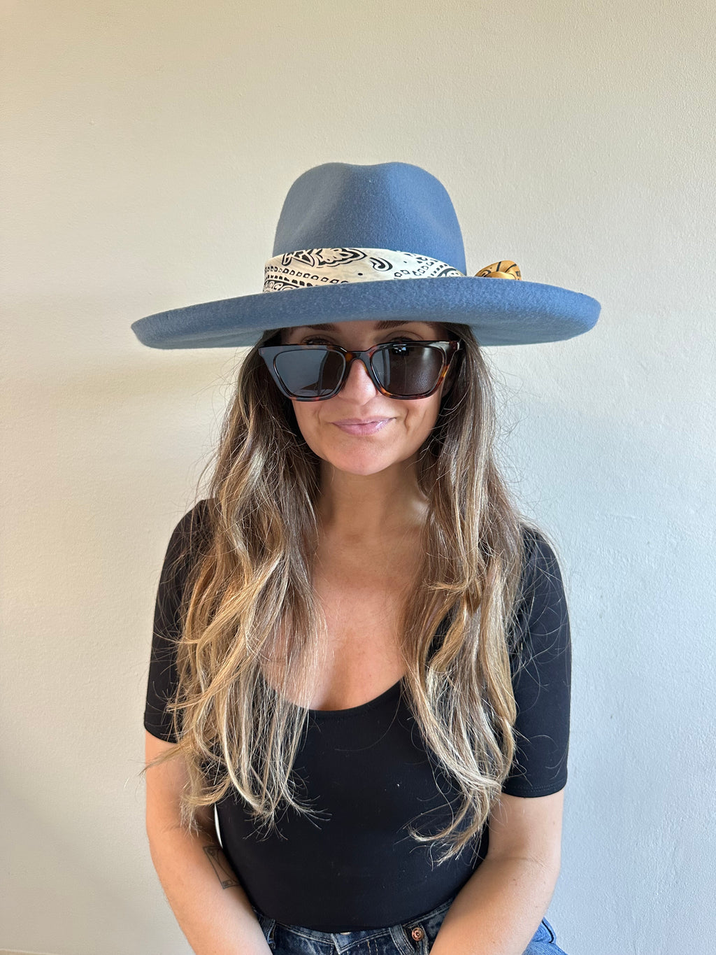 [Modern] Wool Wide-Brim Rancher Hat