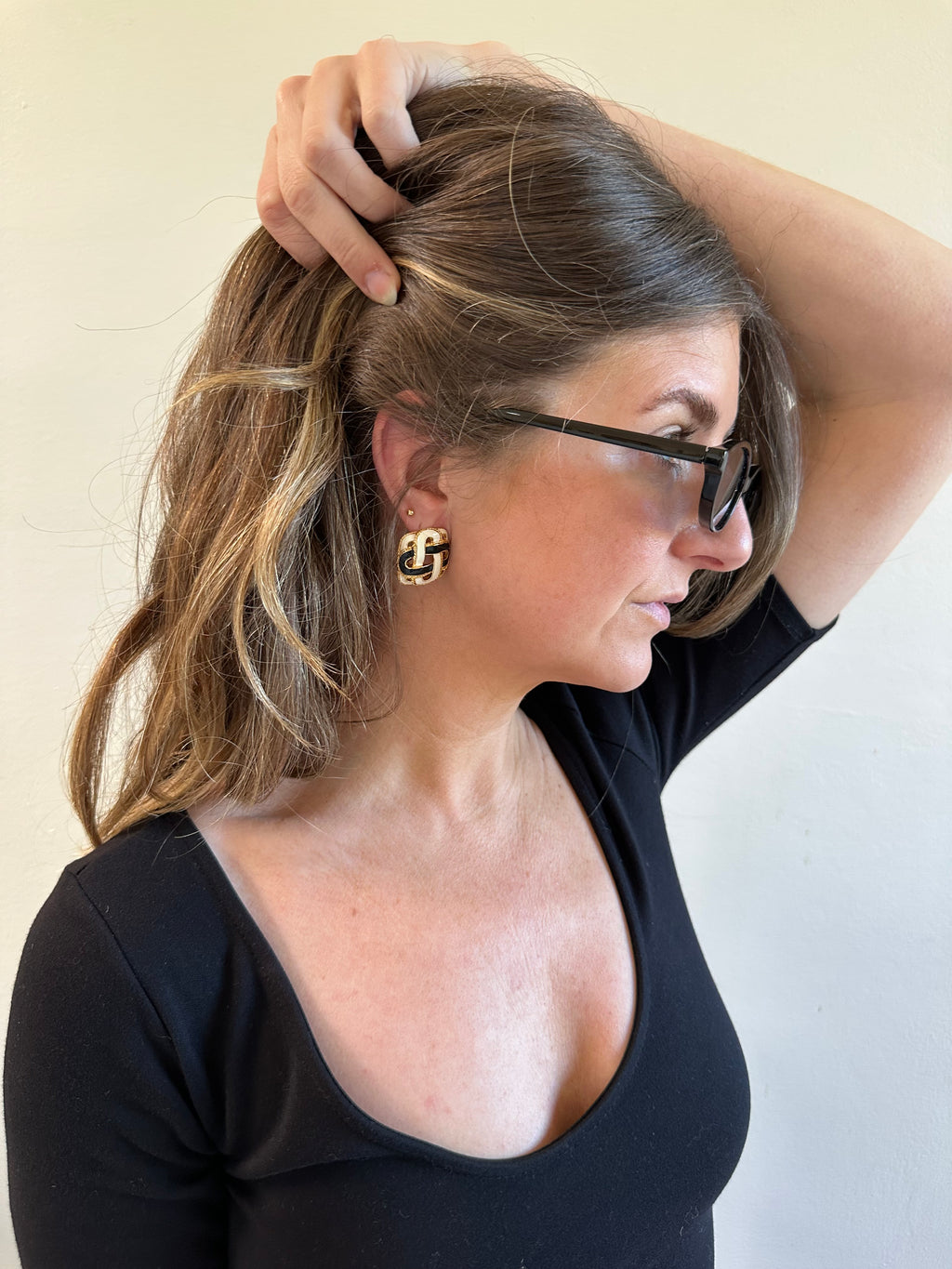 Knot Enamel Clip On Earrings